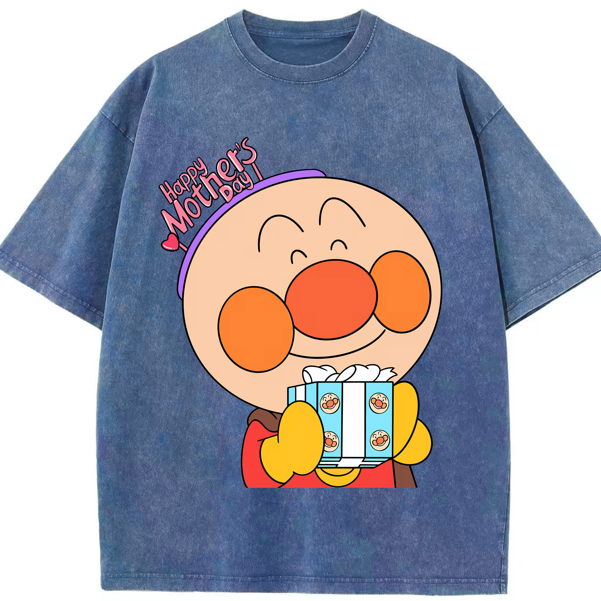（画像用） アンパンマン Anpanman 綿100% ヴィンテージ風 半袖Tシャツ（フロントプリント）