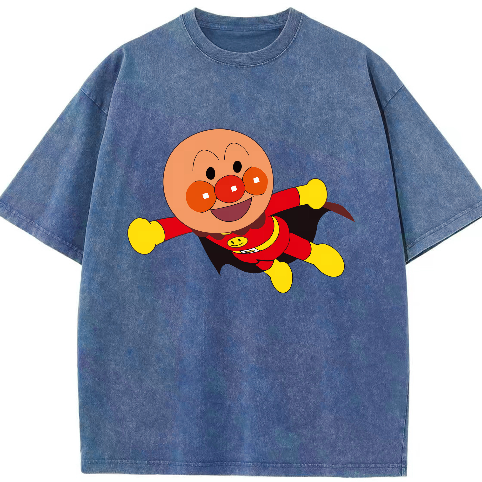 （画像用） アンパンマン Anpanman 綿100% ヴィンテージ風 半袖Tシャツ（フロントプリント）
