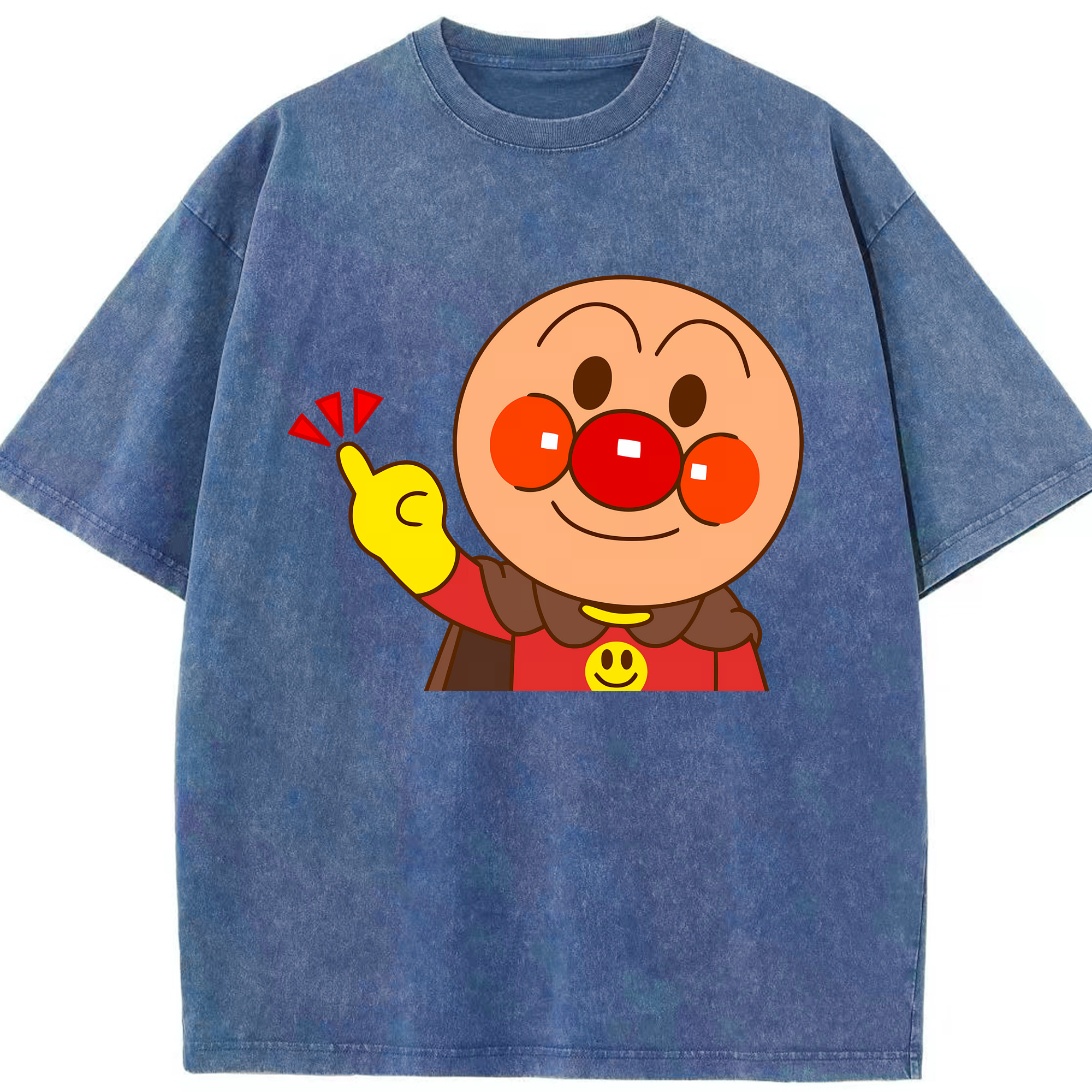 （画像用） アンパンマン Anpanman 綿100% ヴィンテージ風 半袖Tシャツ（フロントプリント）