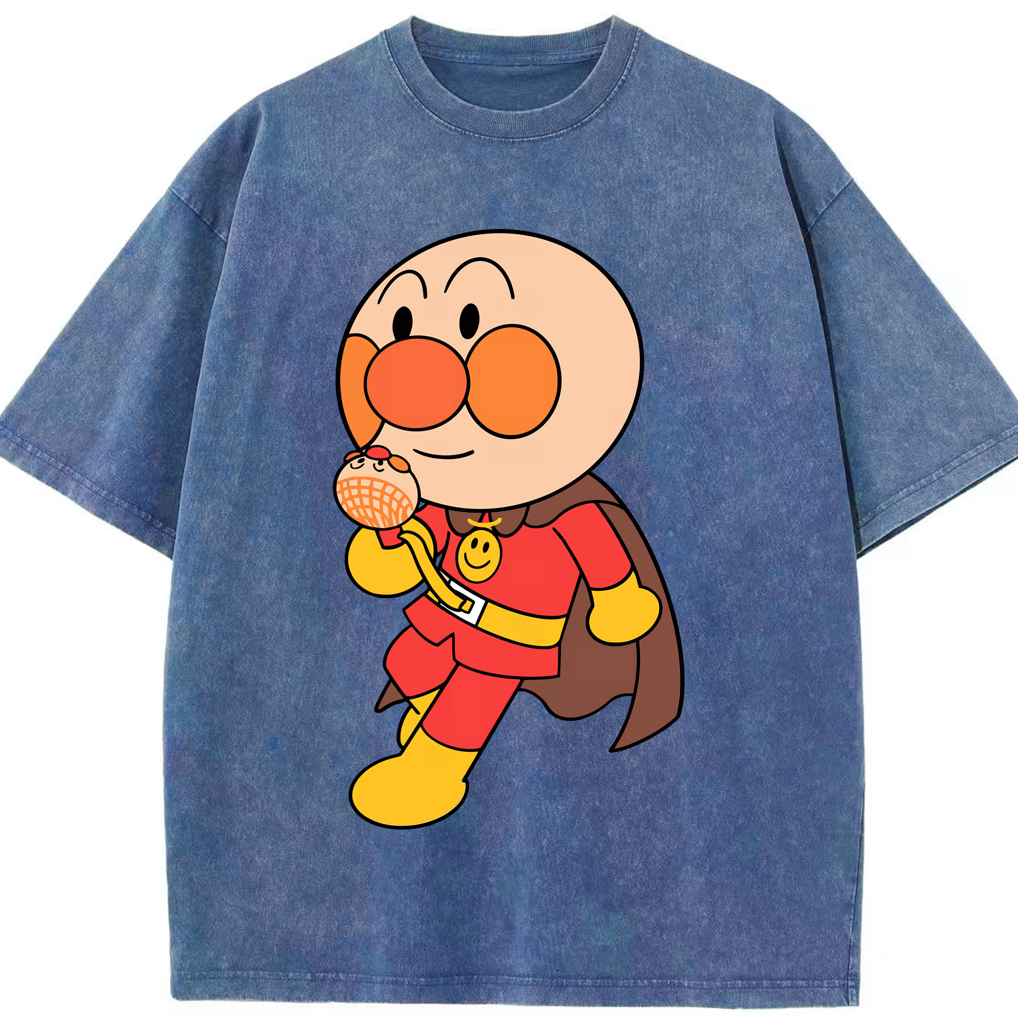 （画像用） アンパンマン Anpanman 綿100% ヴィンテージ風 半袖Tシャツ（フロントプリント）
