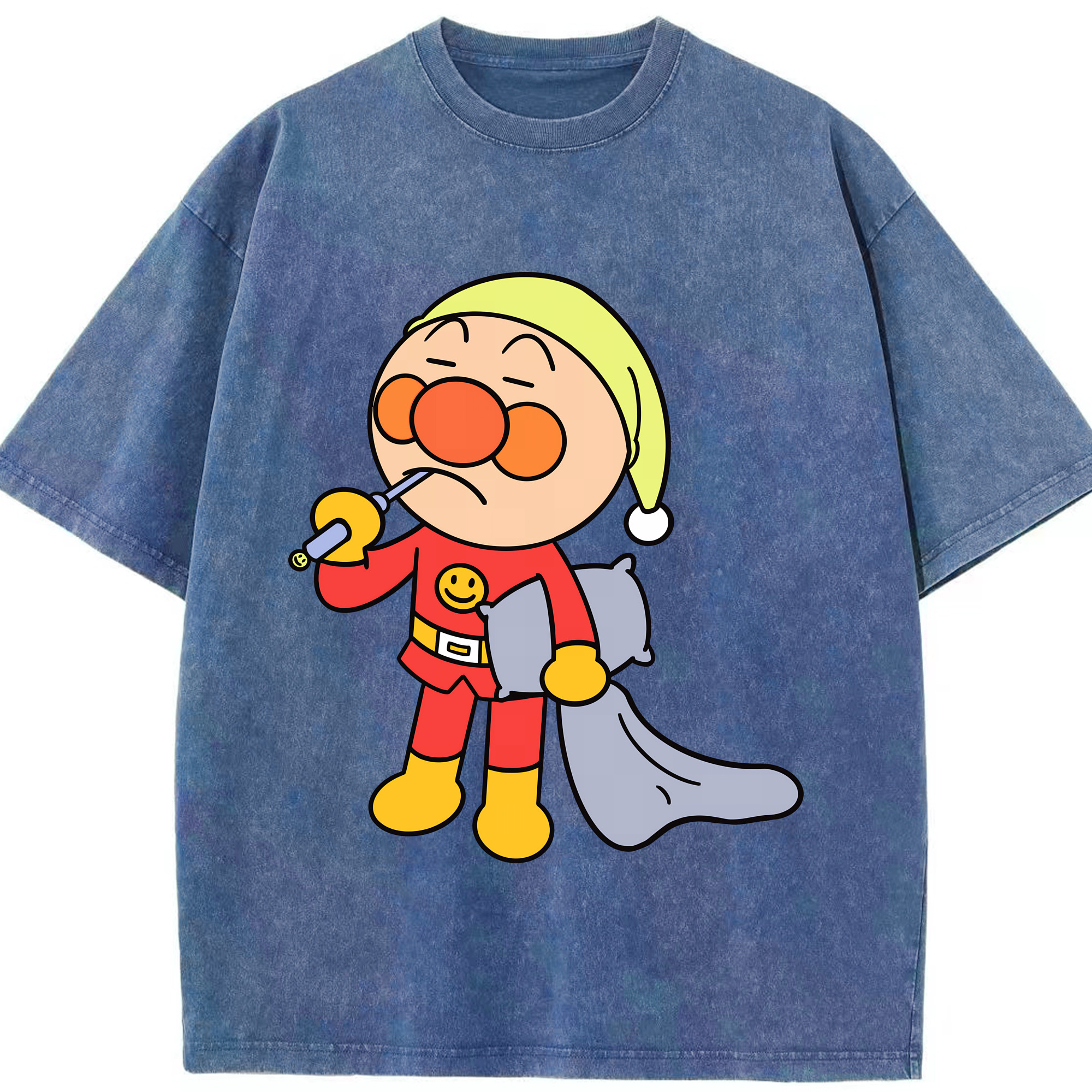 （画像用） アンパンマン Anpanman 綿100% ヴィンテージ風 半袖Tシャツ（フロントプリント）