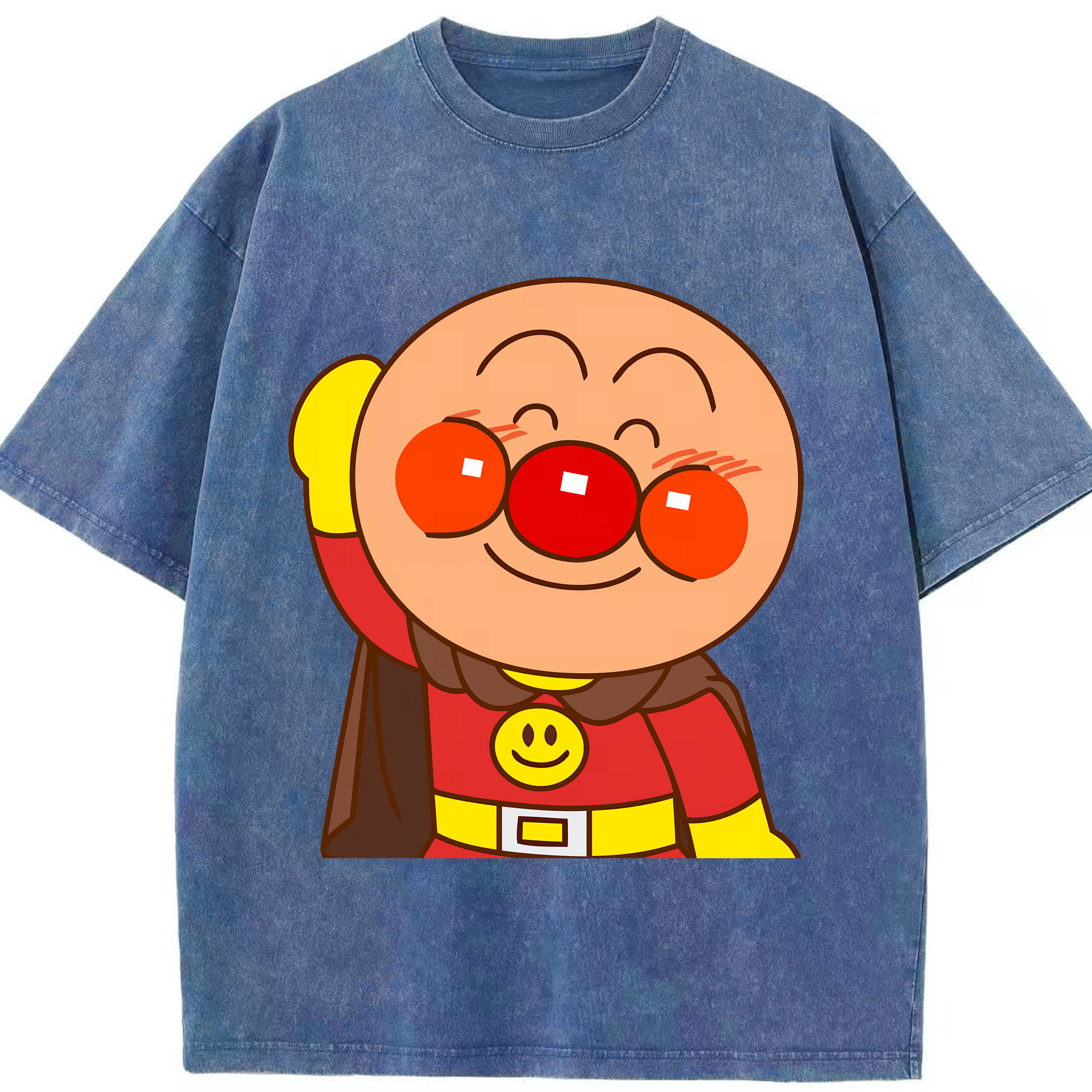 （画像用） アンパンマン Anpanman 綿100% ヴィンテージ風 半袖Tシャツ（フロントプリント）