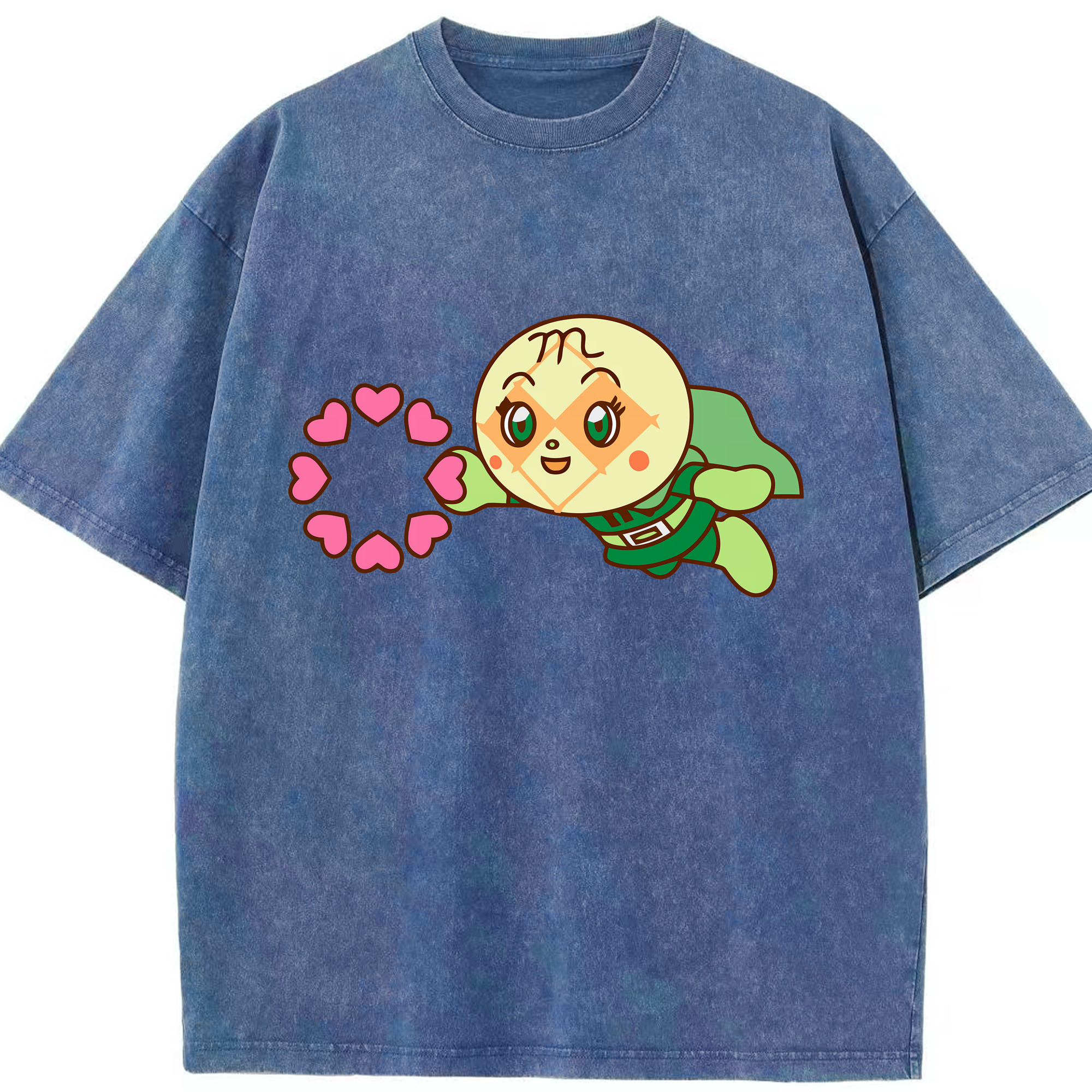 （画像用） アンパンマン Anpanman 綿100% ヴィンテージ風 半袖Tシャツ（フロントプリント）