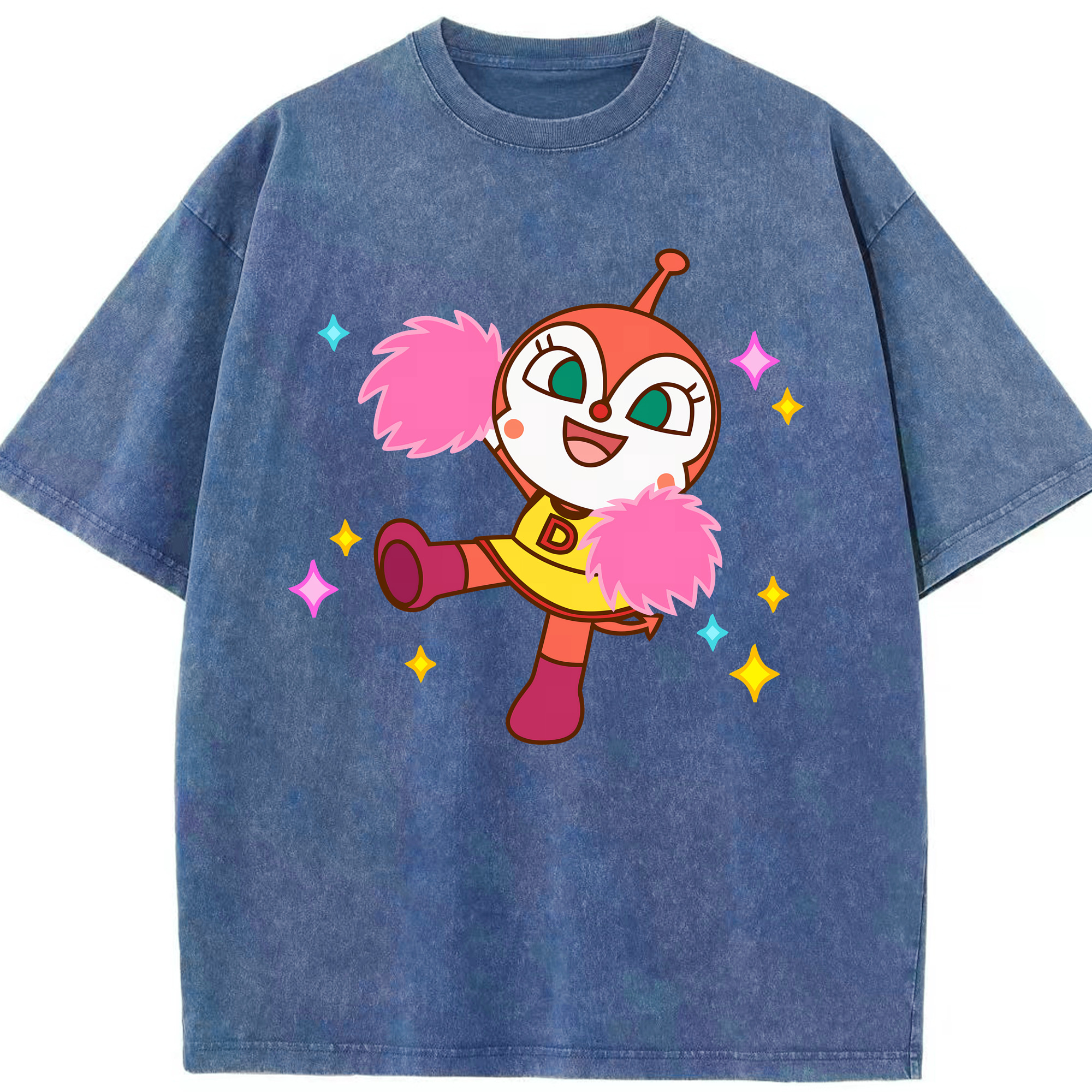 （画像用） アンパンマン Anpanman 綿100% ヴィンテージ風 半袖Tシャツ（フロントプリント）