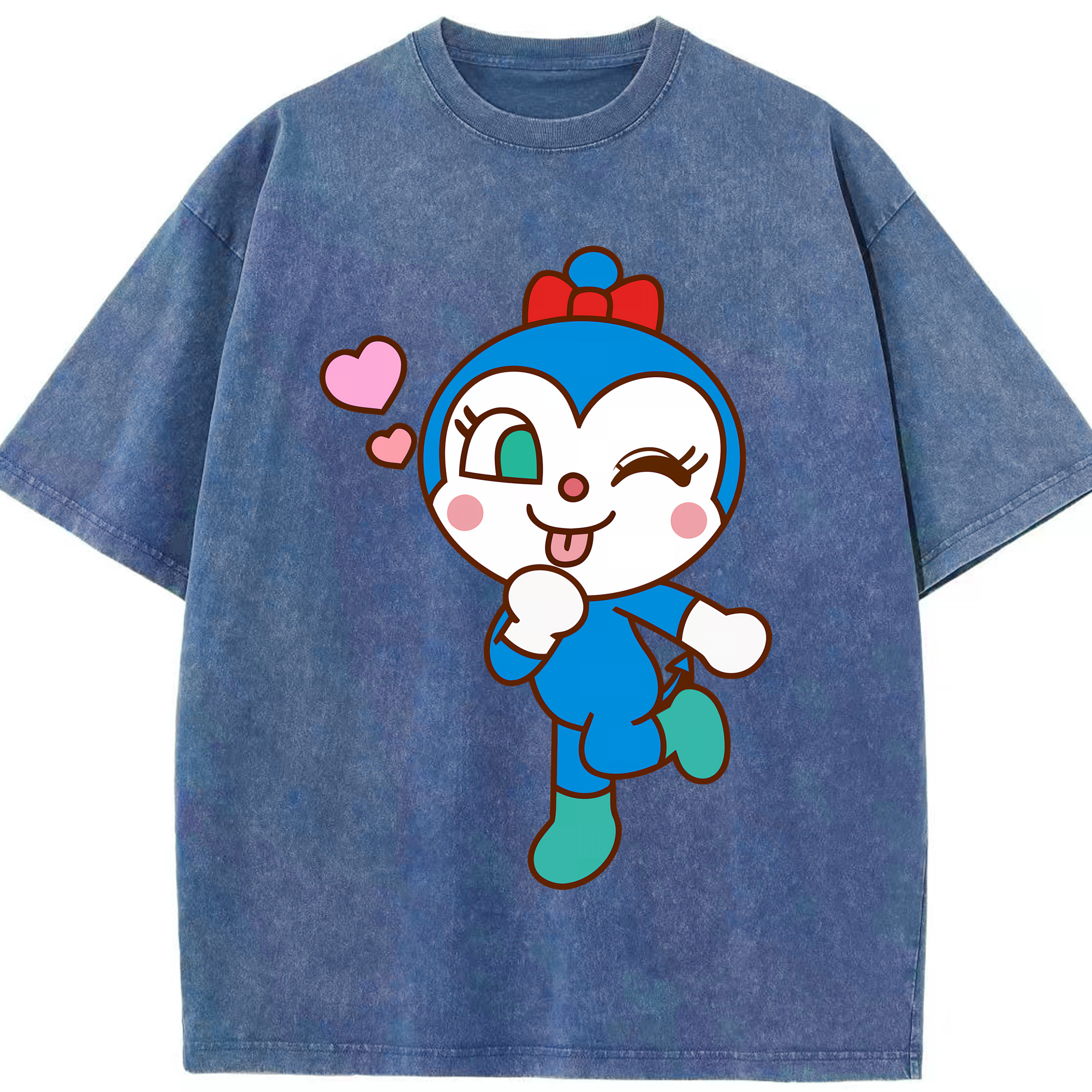 （画像用） アンパンマン Anpanman 綿100% ヴィンテージ風 半袖Tシャツ（フロントプリント）
