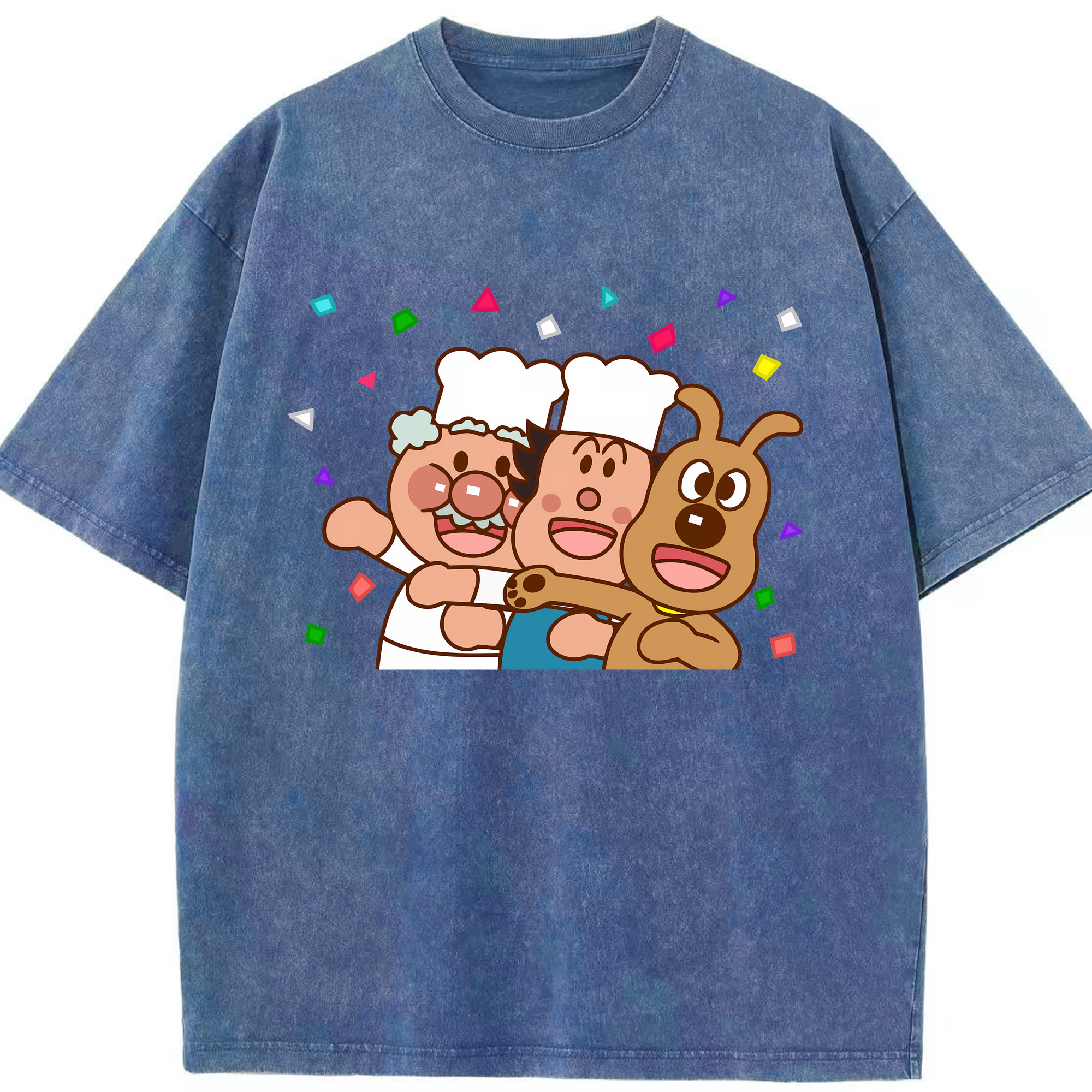 （画像用） アンパンマン Anpanman 綿100% ヴィンテージ風 半袖Tシャツ（フロントプリント）