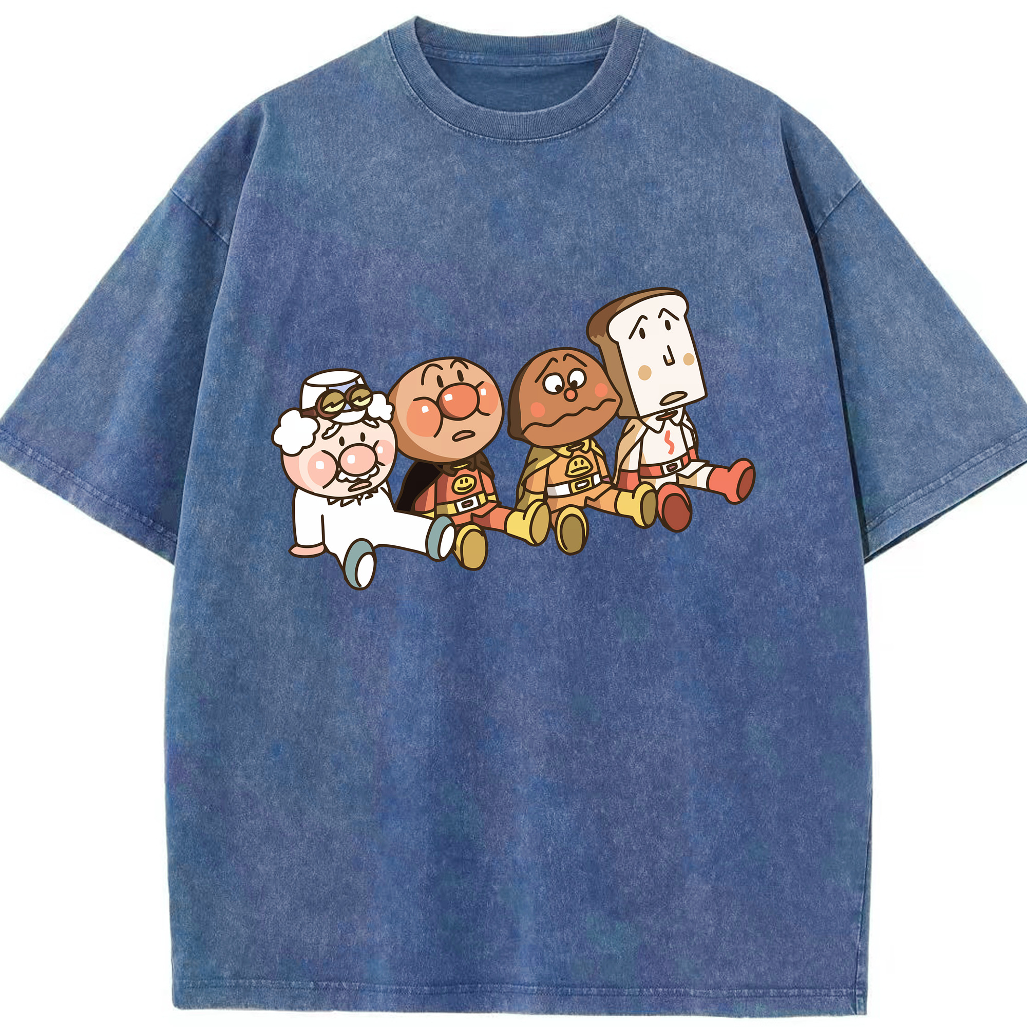 （画像用） アンパンマン Anpanman 綿100% ヴィンテージ風 半袖Tシャツ（フロントプリント）