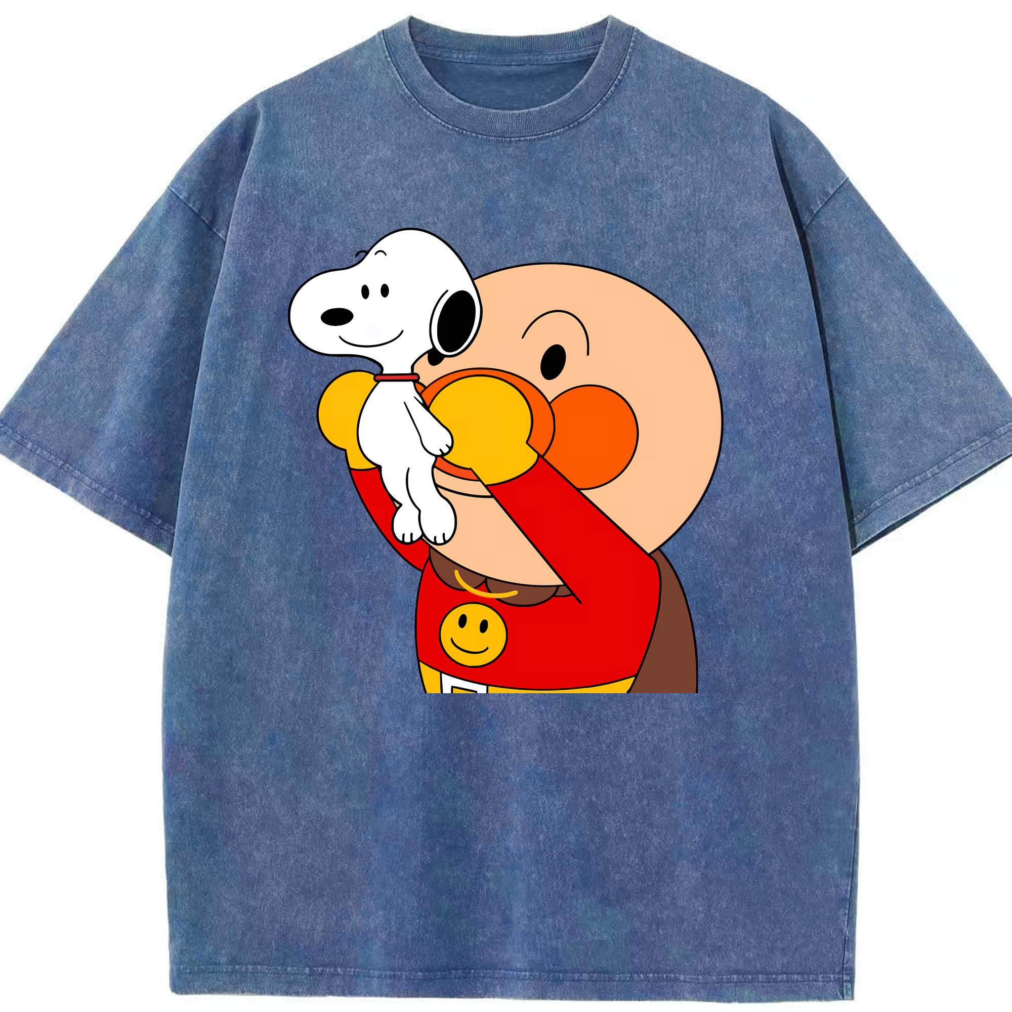 （画像用） アンパンマン Anpanman 綿100% ヴィンテージ風 半袖Tシャツ（フロントプリント）