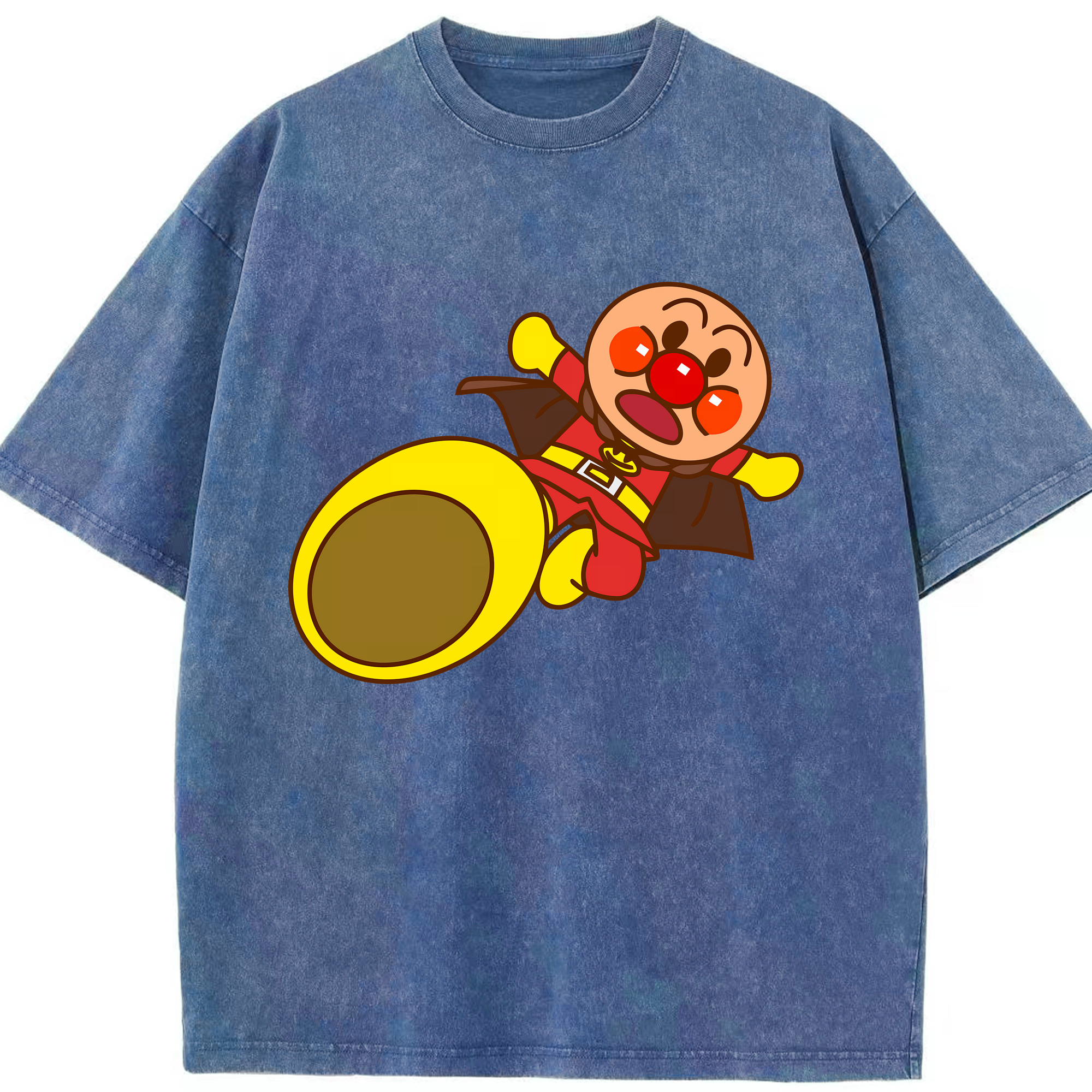 （画像用） アンパンマン Anpanman 綿100% ヴィンテージ風 半袖Tシャツ（フロントプリント）