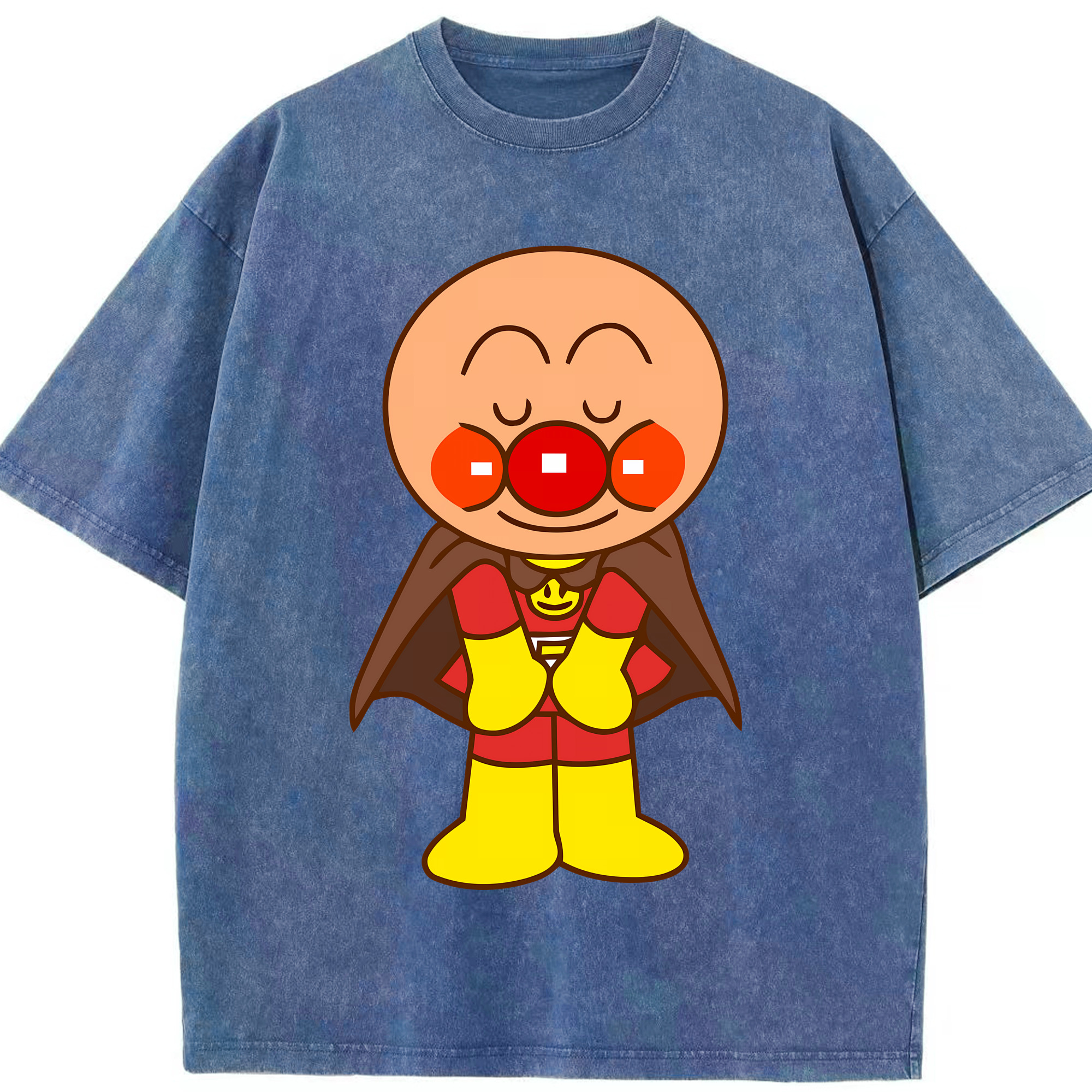（画像用） アンパンマン Anpanman 綿100% ヴィンテージ風 半袖Tシャツ（フロントプリント）