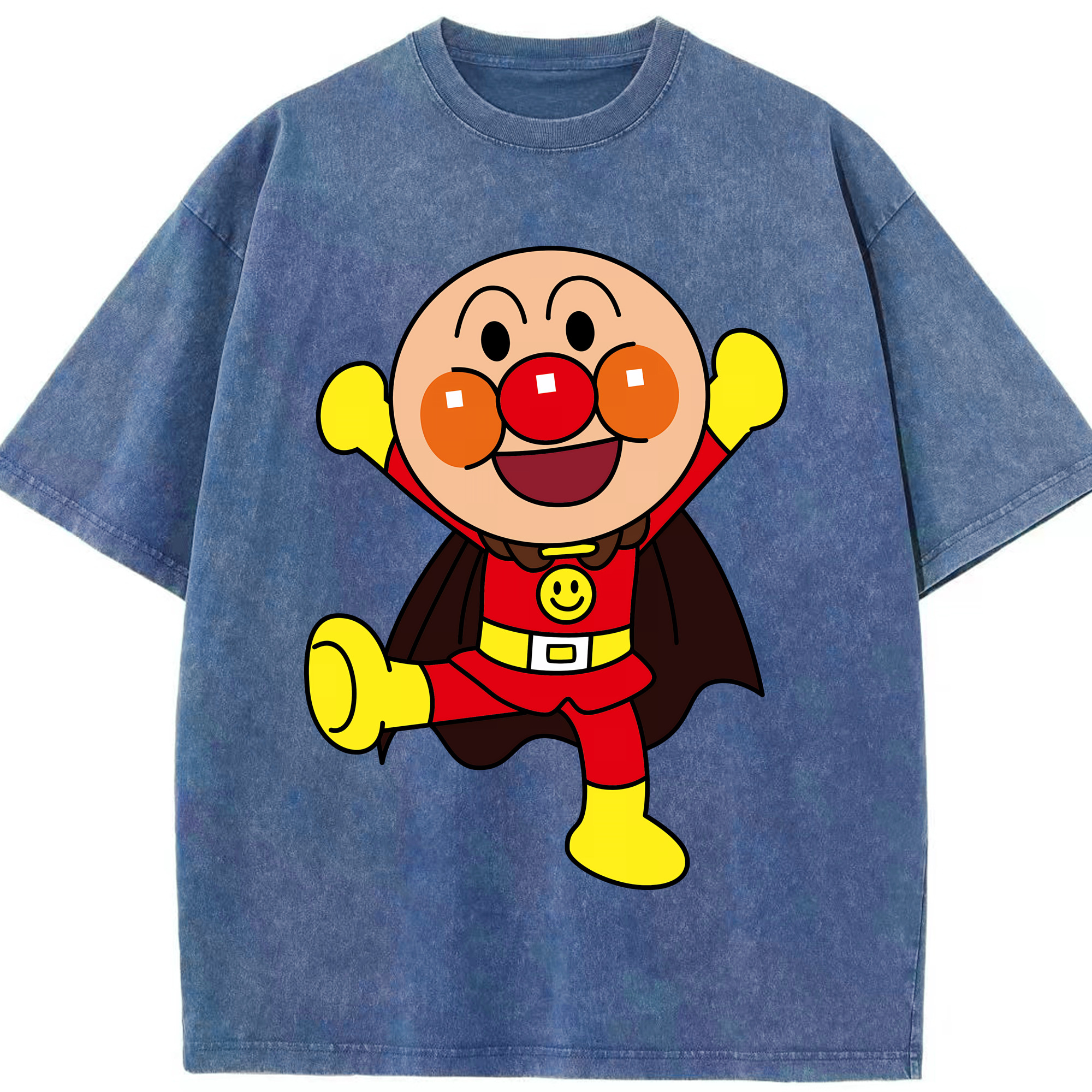 （画像用） アンパンマン Anpanman 綿100% ヴィンテージ風 半袖Tシャツ（フロントプリント）