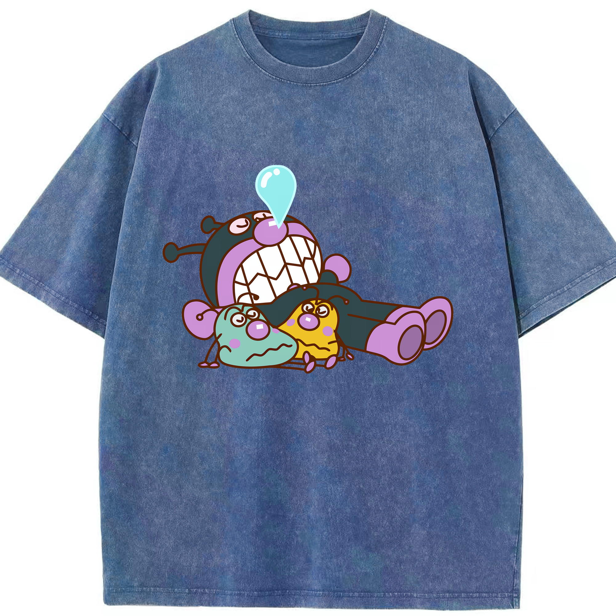 （画像用） アンパンマン Anpanman 綿100% ヴィンテージ風 半袖Tシャツ（フロントプリント）