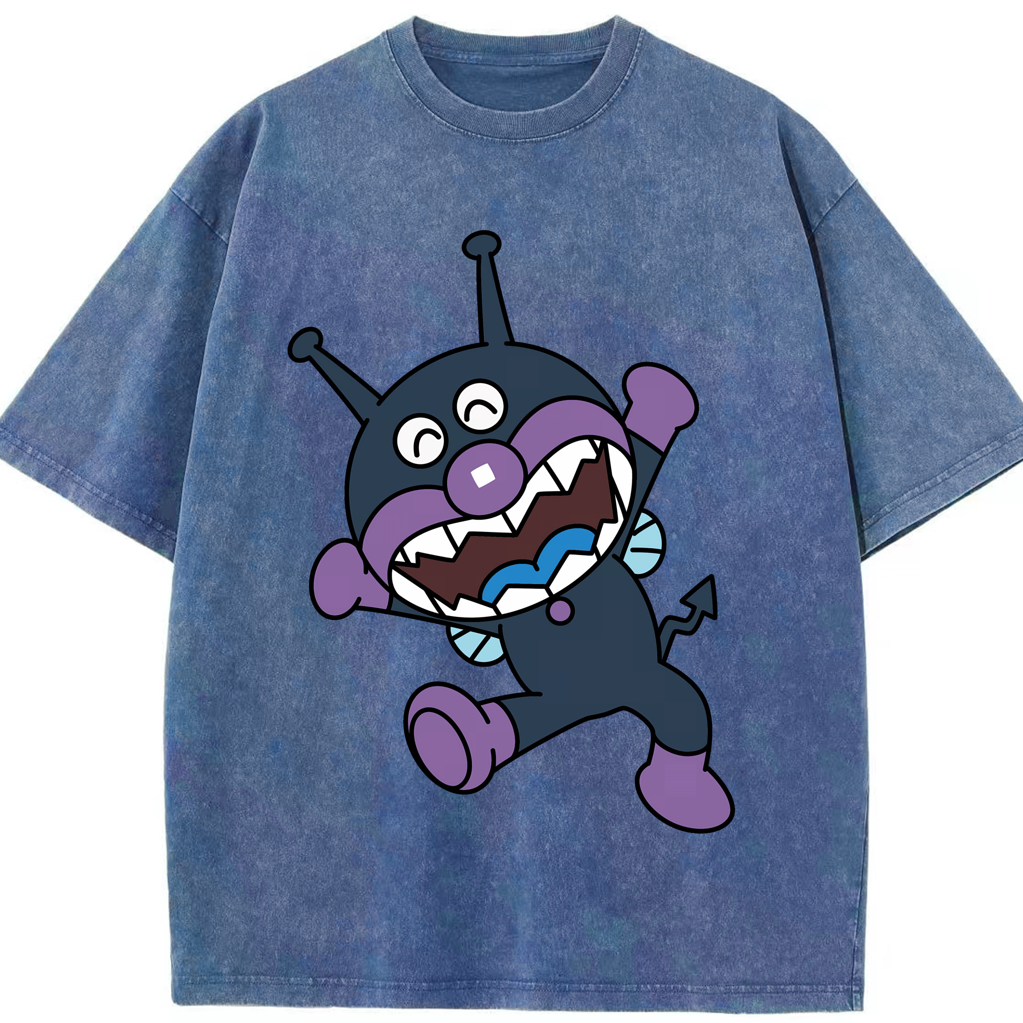 （画像用） アンパンマン Anpanman 綿100% ヴィンテージ風 半袖Tシャツ（フロントプリント）