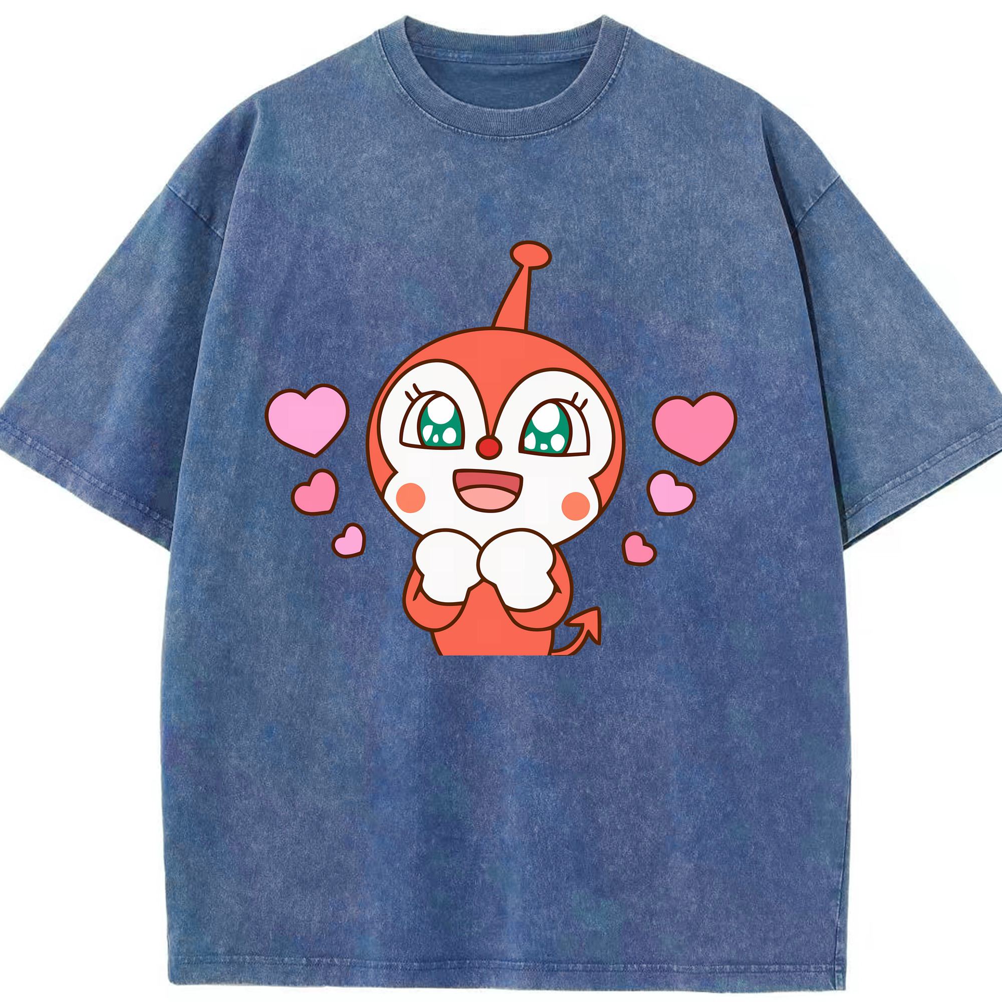 （画像用） アンパンマン Anpanman 綿100% ヴィンテージ風 半袖Tシャツ（フロントプリント）