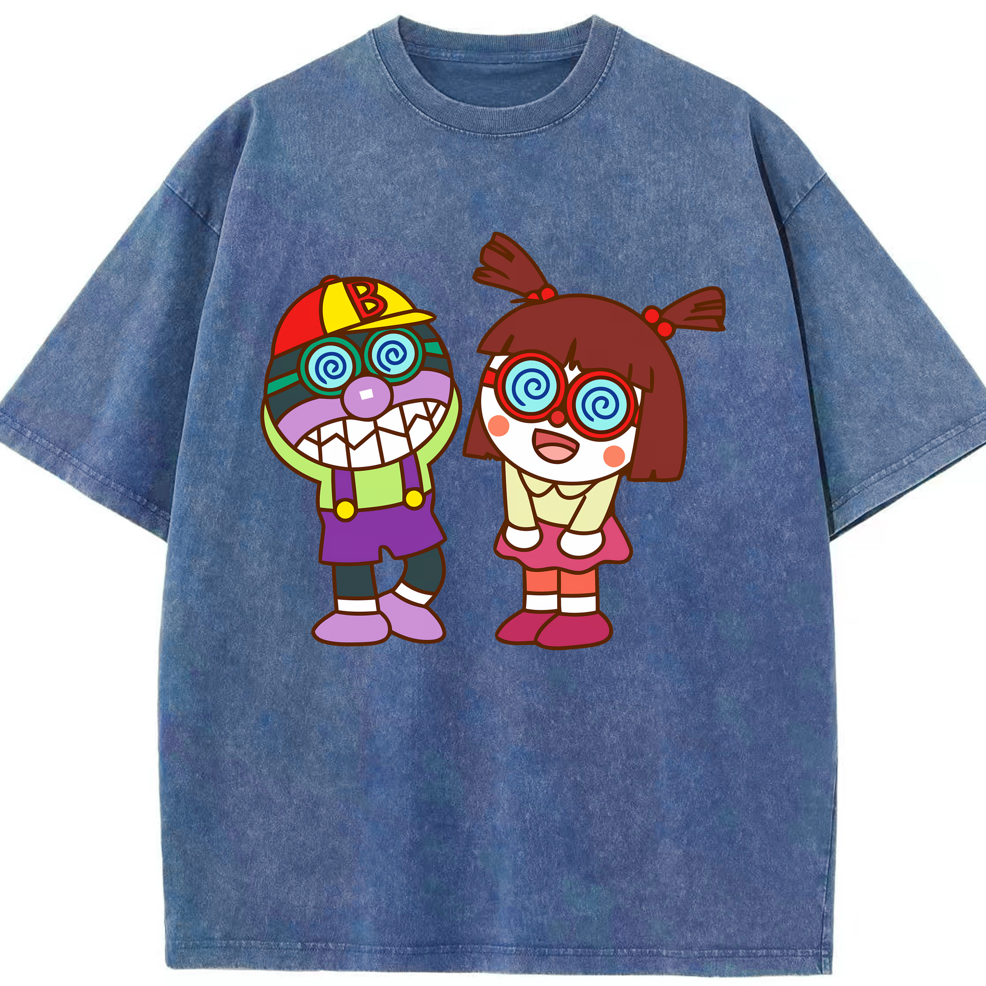 （画像用） アンパンマン Anpanman 綿100% ヴィンテージ風 半袖Tシャツ（フロントプリント）