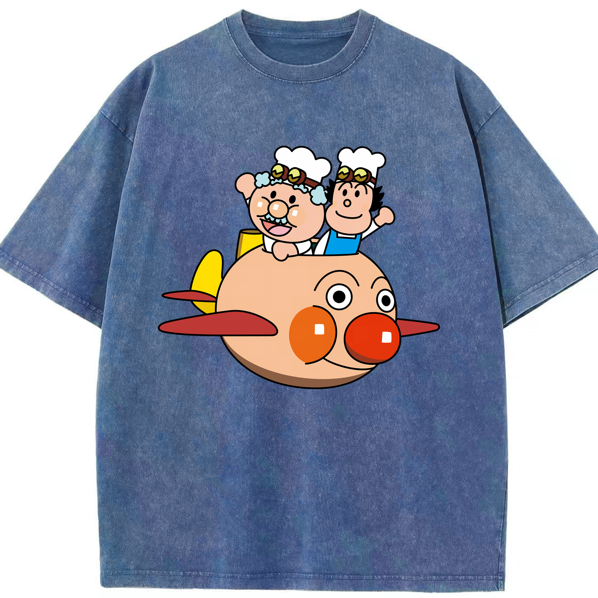（画像用） アンパンマン Anpanman 綿100% ヴィンテージ風 半袖Tシャツ（フロントプリント）