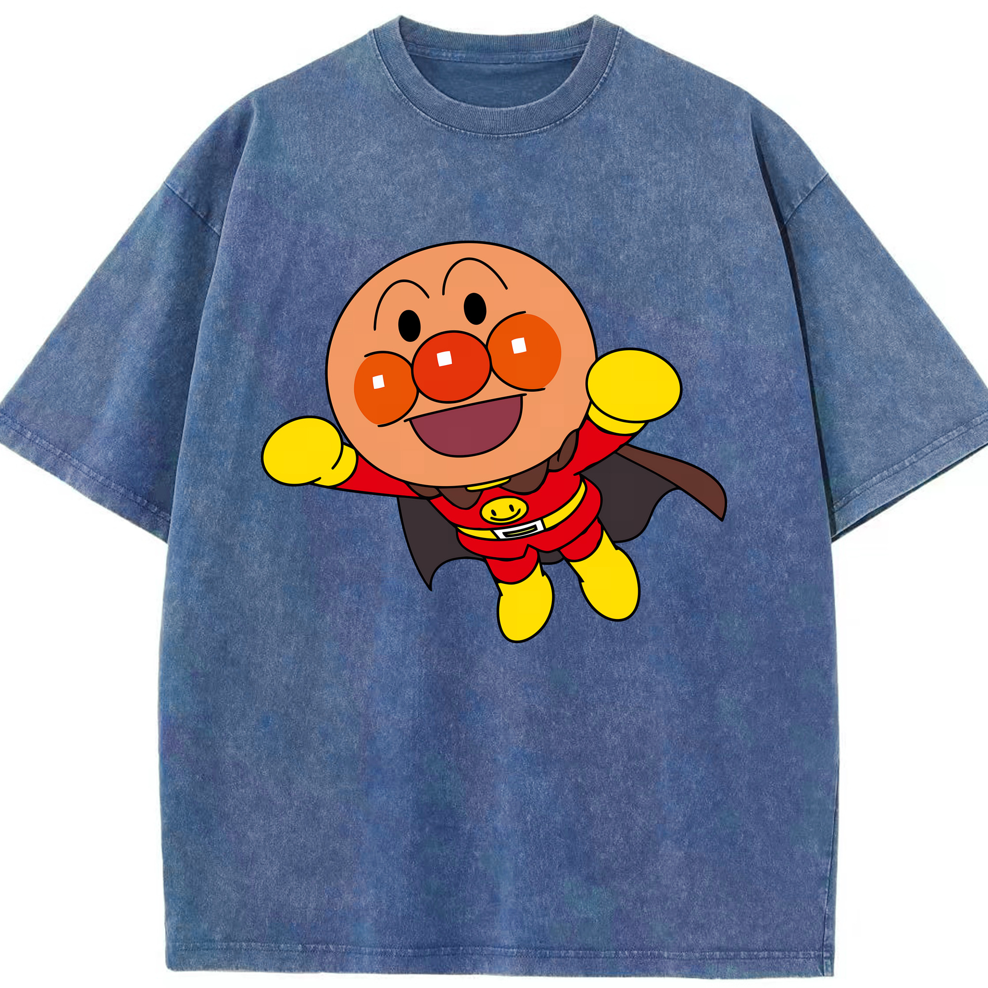 （画像用） アンパンマン Anpanman 綿100% ヴィンテージ風 半袖Tシャツ（フロントプリント）