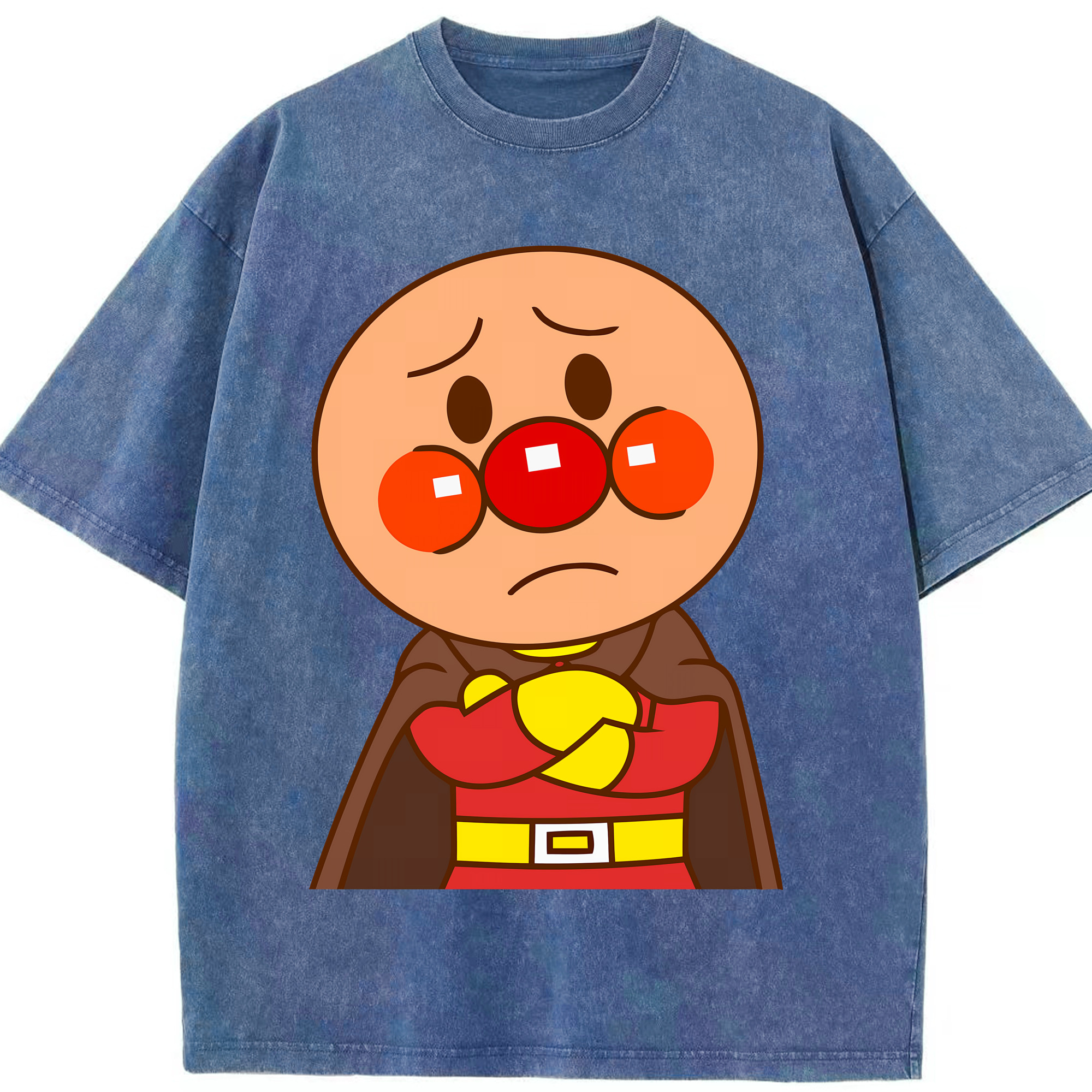 （画像用） アンパンマン Anpanman 綿100% ヴィンテージ風 半袖Tシャツ（フロントプリント）