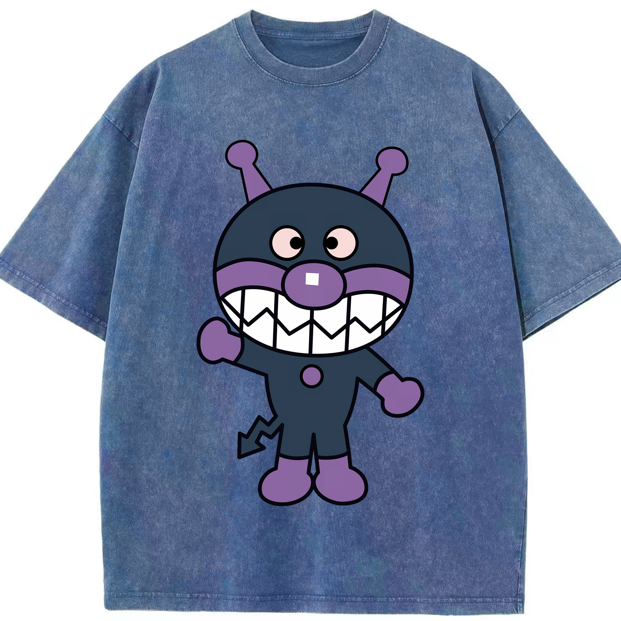 （画像用） アンパンマン Anpanman 綿100% ヴィンテージ風 半袖Tシャツ（フロントプリント）