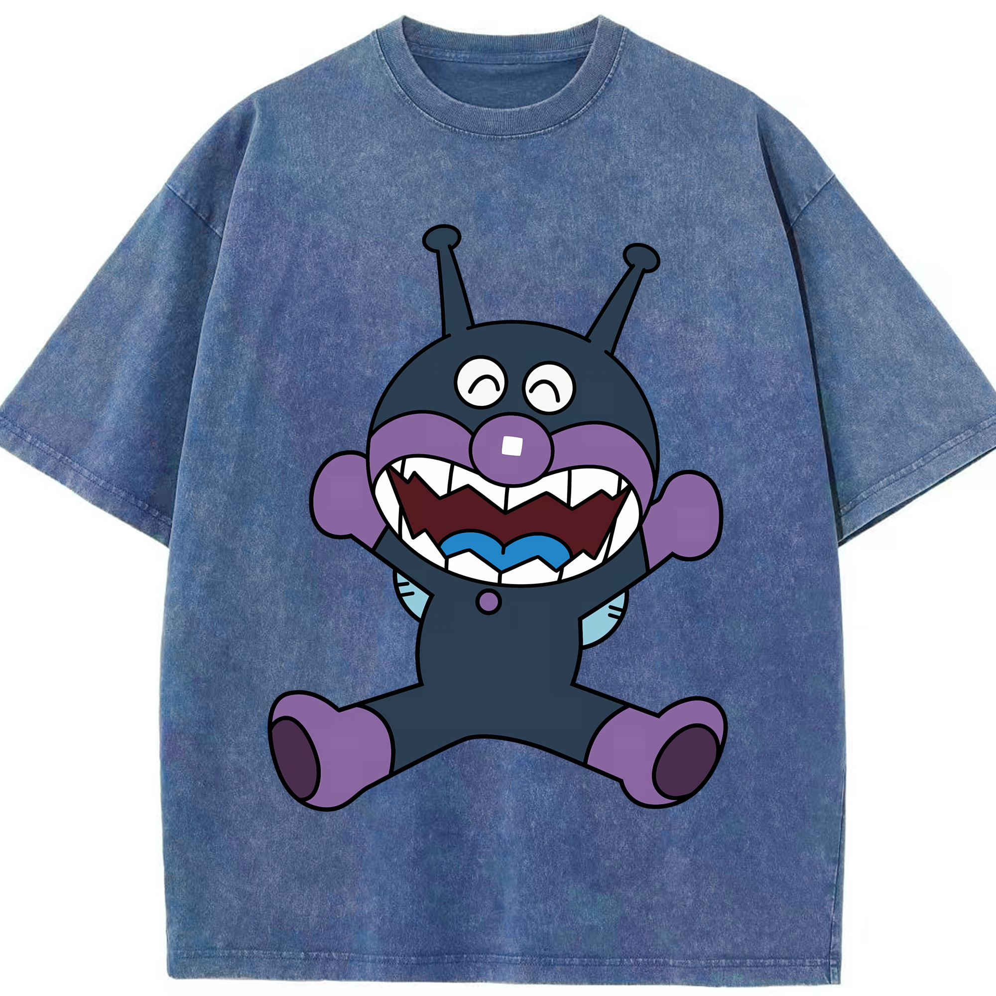 （画像用） アンパンマン Anpanman 綿100% ヴィンテージ風 半袖Tシャツ（フロントプリント）