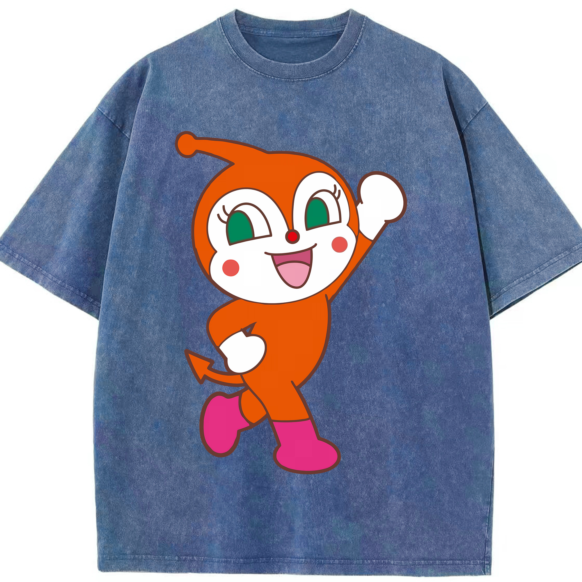 （画像用） アンパンマン Anpanman 綿100% ヴィンテージ風 半袖Tシャツ（フロントプリント）