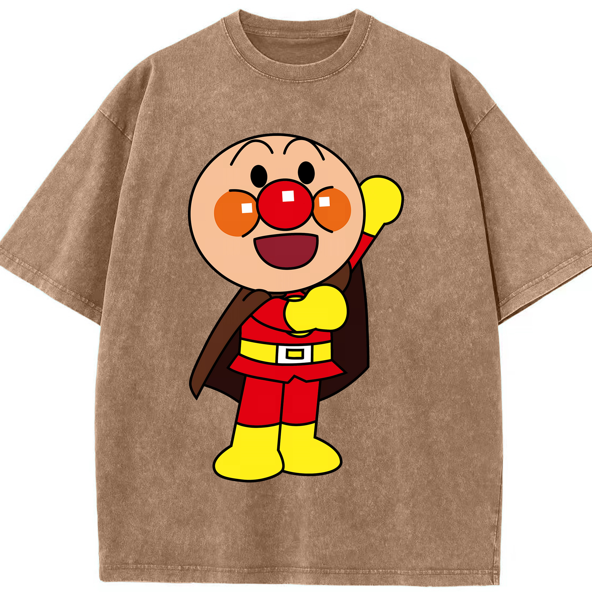 （画像用） アンパンマン Anpanman 綿100% ヴィンテージ風 半袖Tシャツ（フロントプリント）