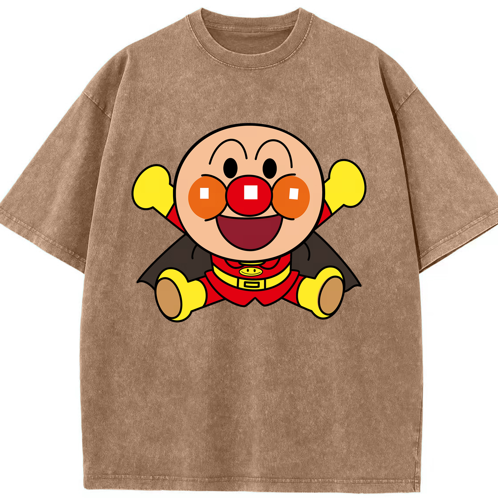 （画像用） アンパンマン Anpanman 綿100% ヴィンテージ風 半袖Tシャツ（フロントプリント）