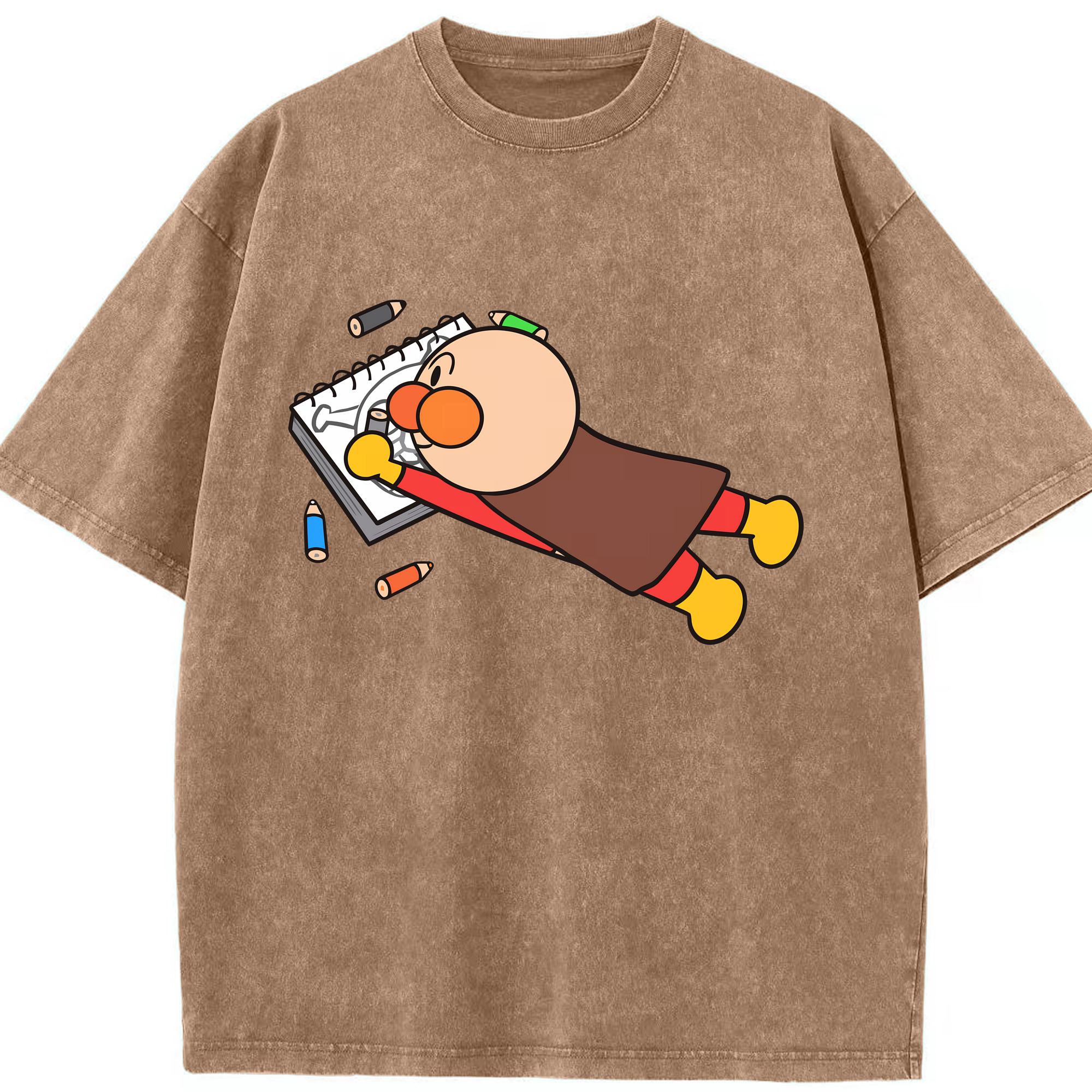 （画像用） アンパンマン Anpanman 綿100% ヴィンテージ風 半袖Tシャツ（フロントプリント）