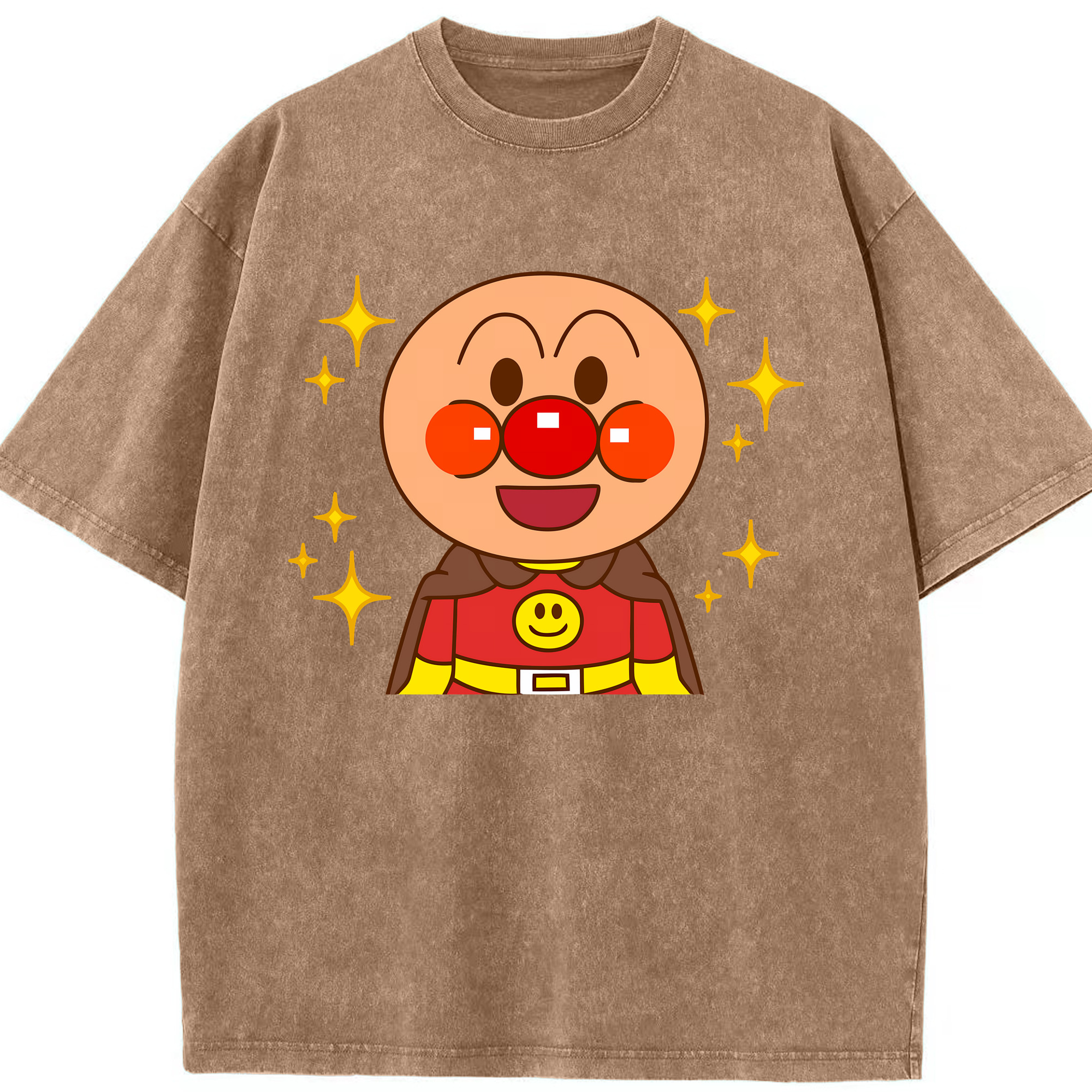 （画像用） アンパンマン Anpanman 綿100% ヴィンテージ風 半袖Tシャツ（フロントプリント）