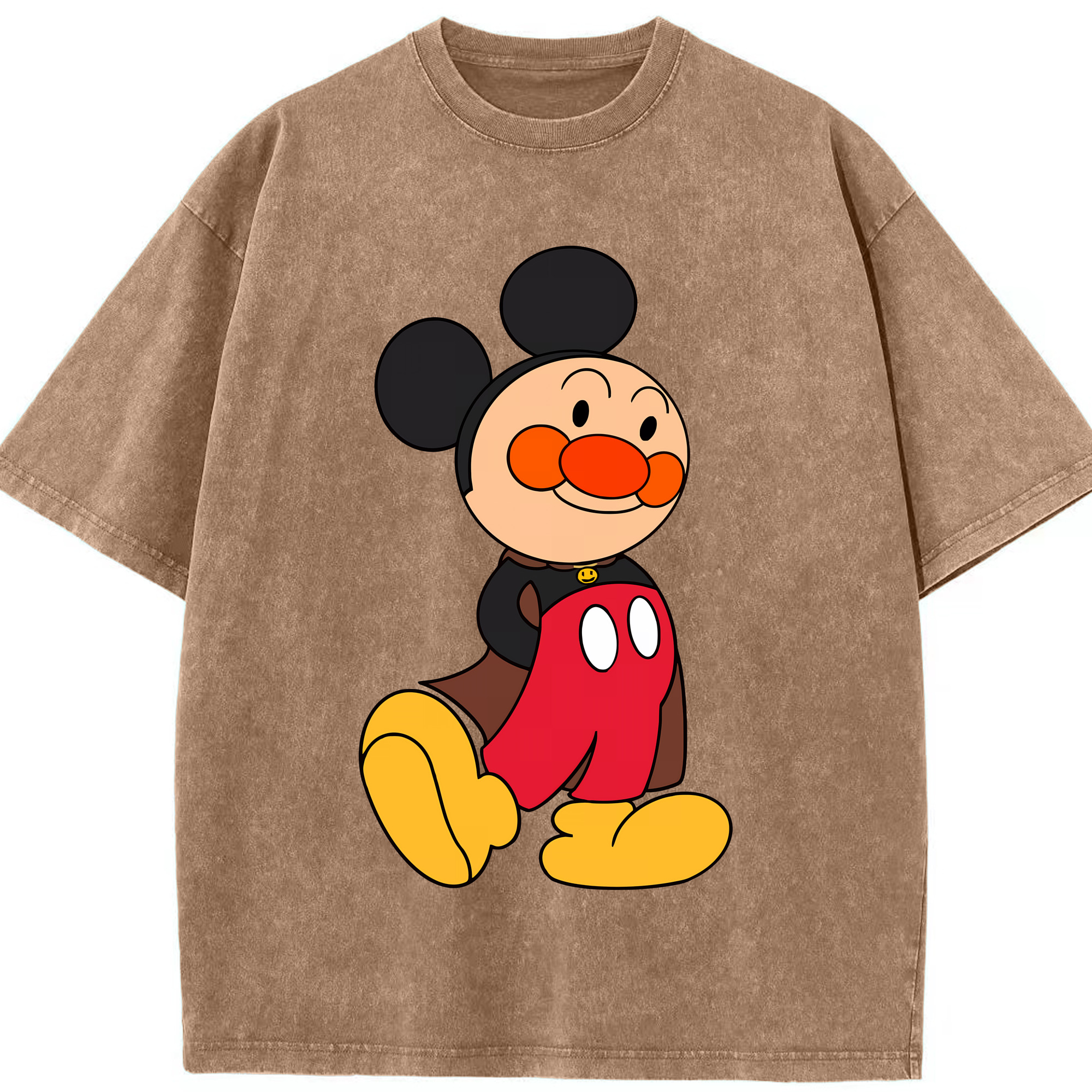 （画像用） アンパンマン Anpanman 綿100% ヴィンテージ風 半袖Tシャツ（フロントプリント）