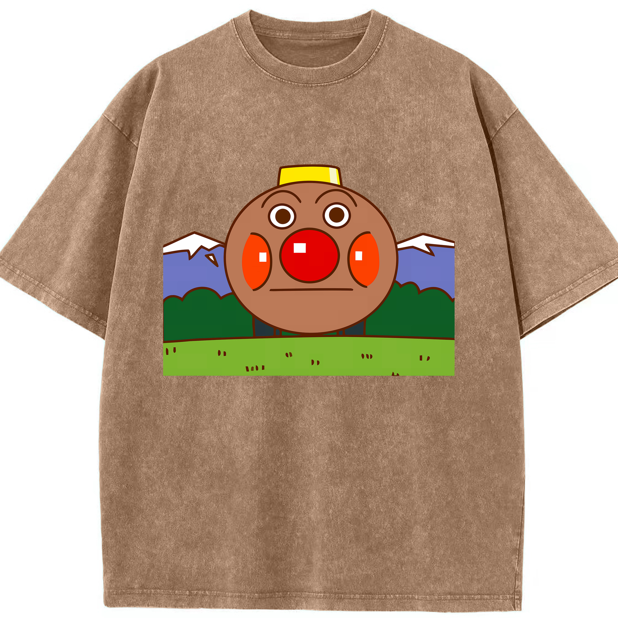 （画像用） アンパンマン Anpanman 綿100% ヴィンテージ風 半袖Tシャツ（フロントプリント）