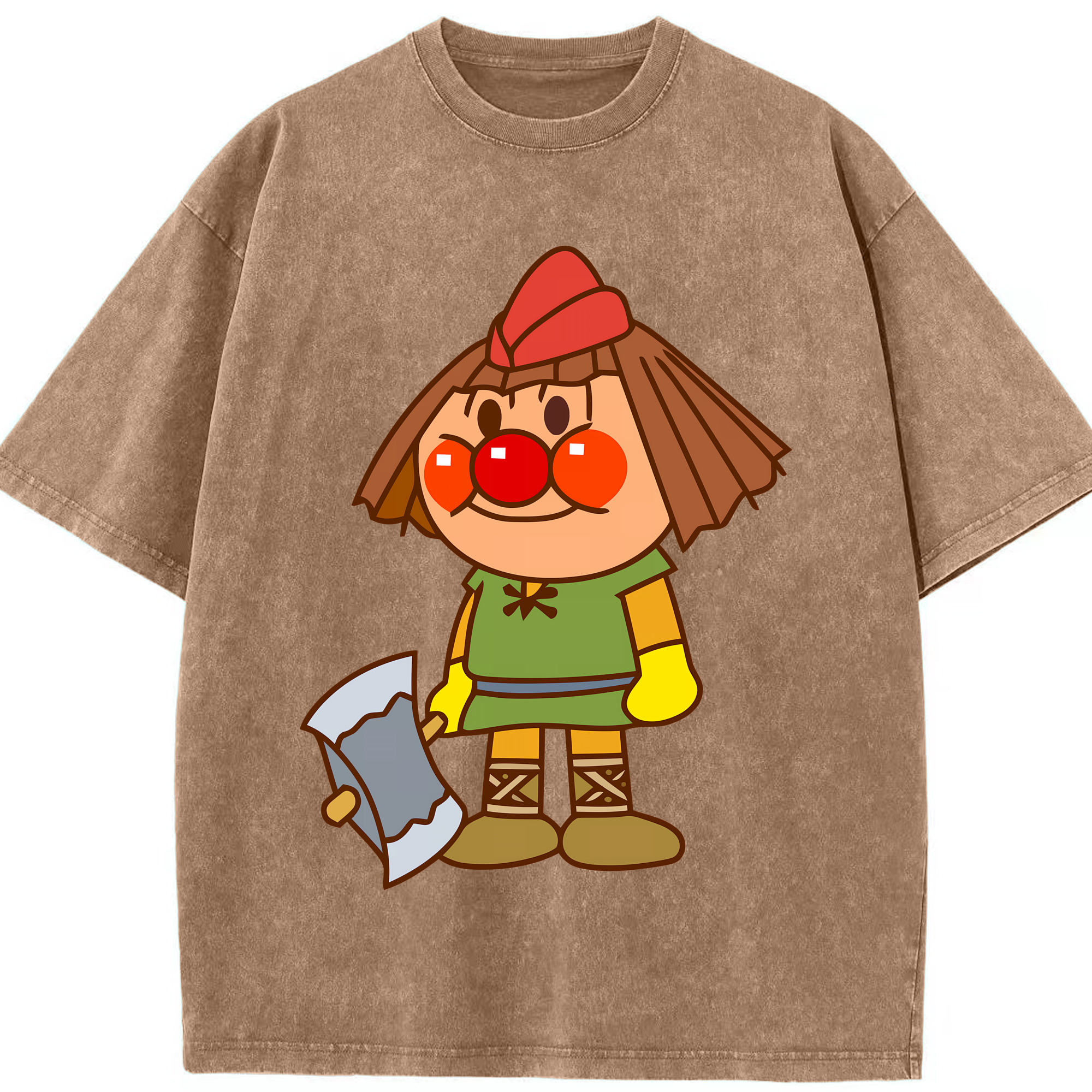 （画像用） アンパンマン Anpanman 綿100% ヴィンテージ風 半袖Tシャツ（フロントプリント）