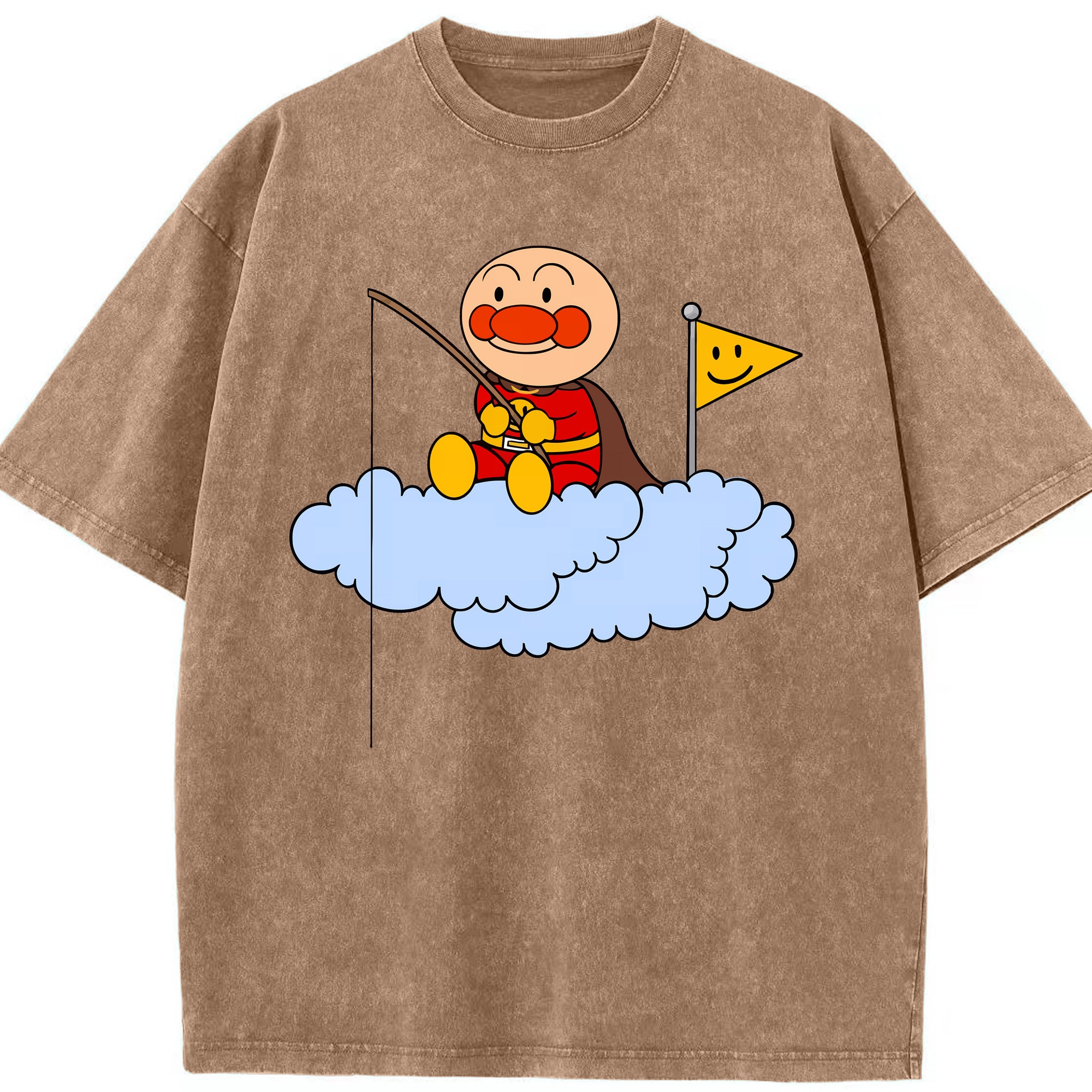 （画像用） アンパンマン Anpanman 綿100% ヴィンテージ風 半袖Tシャツ（フロントプリント）