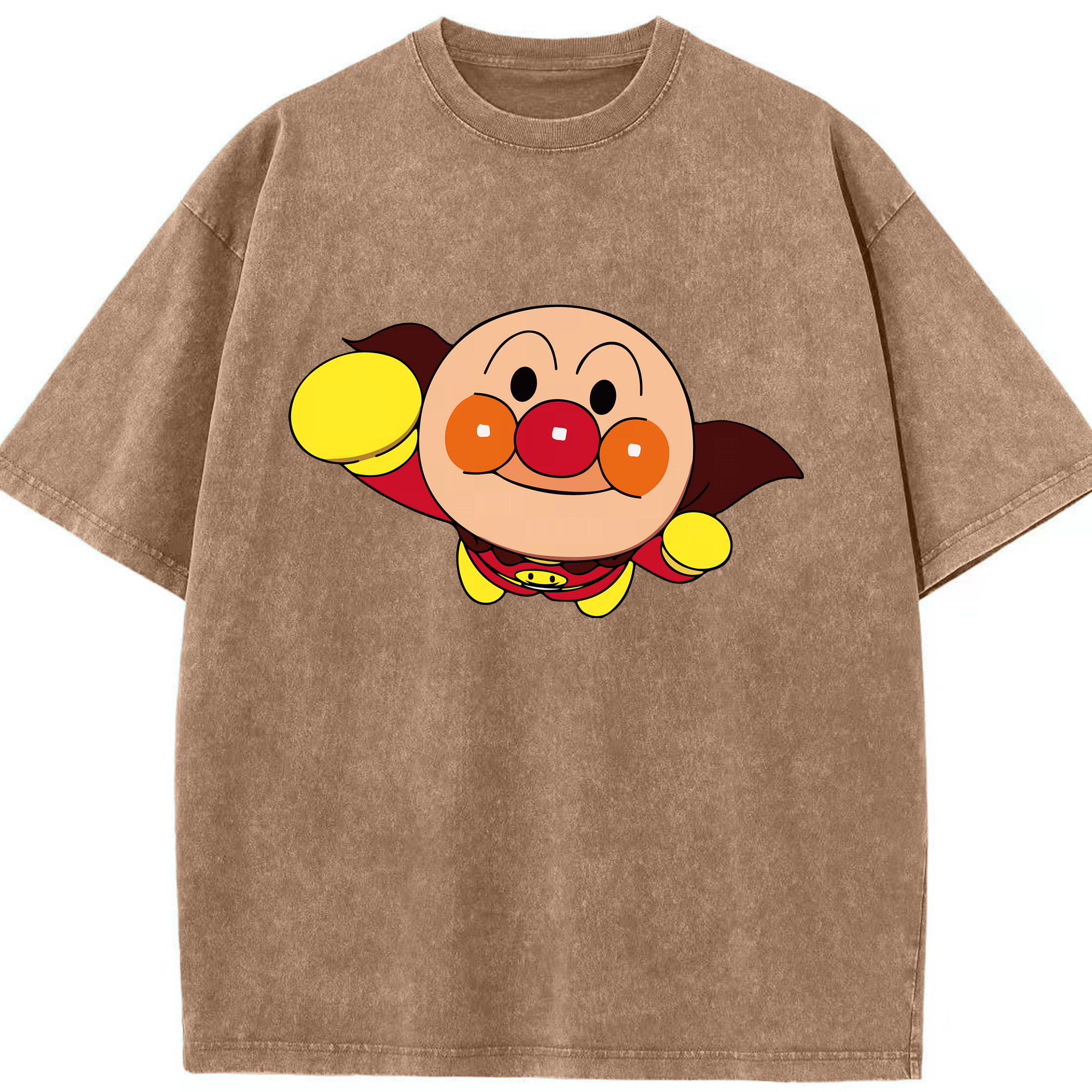 （画像用） アンパンマン Anpanman 綿100% ヴィンテージ風 半袖Tシャツ（フロントプリント）