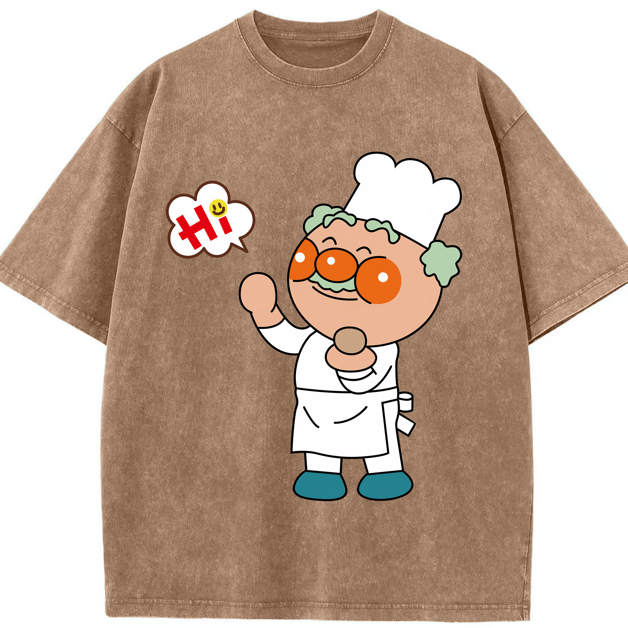 （画像用） アンパンマン Anpanman 綿100% ヴィンテージ風 半袖Tシャツ（フロントプリント）
