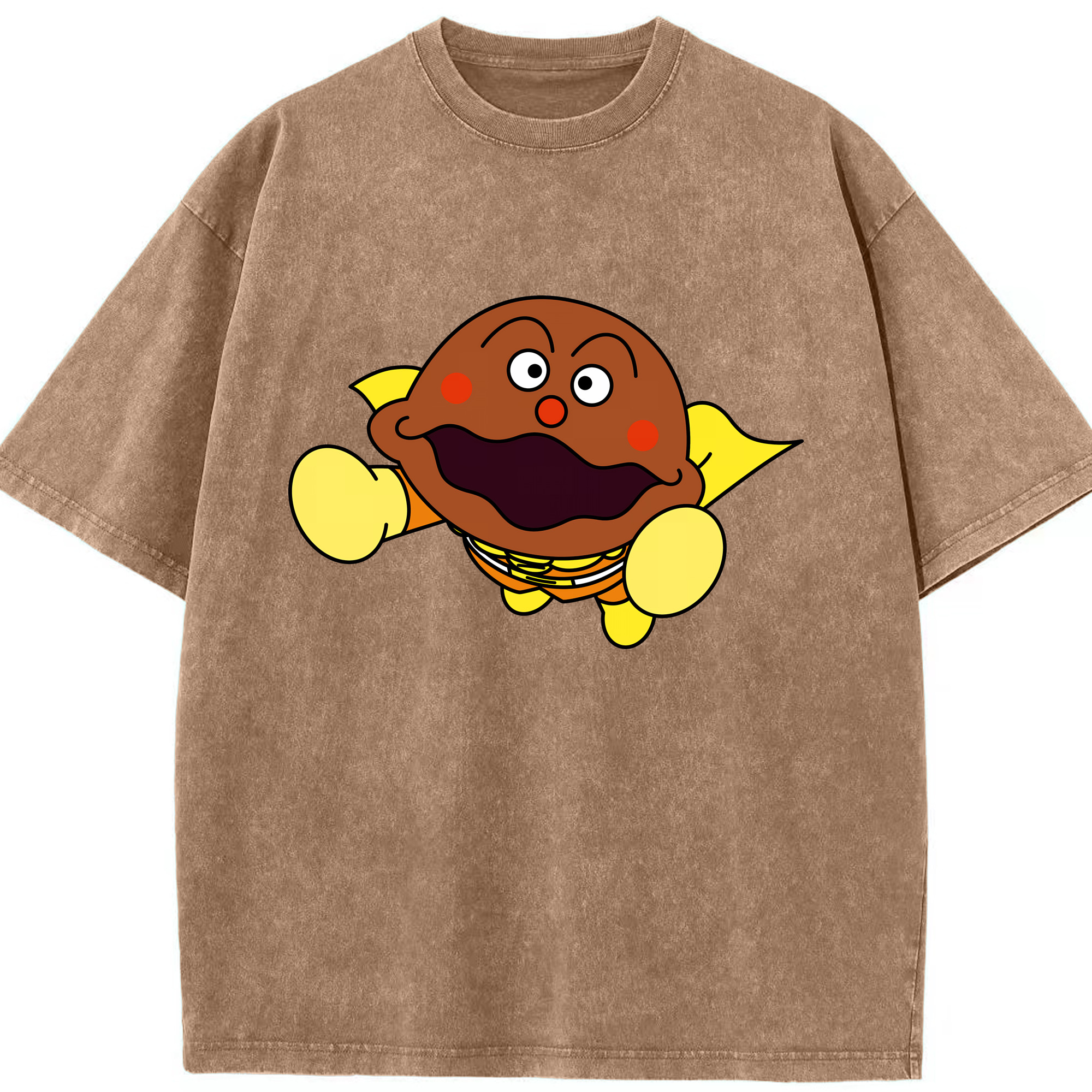 （画像用） アンパンマン Anpanman 綿100% ヴィンテージ風 半袖Tシャツ（フロントプリント）