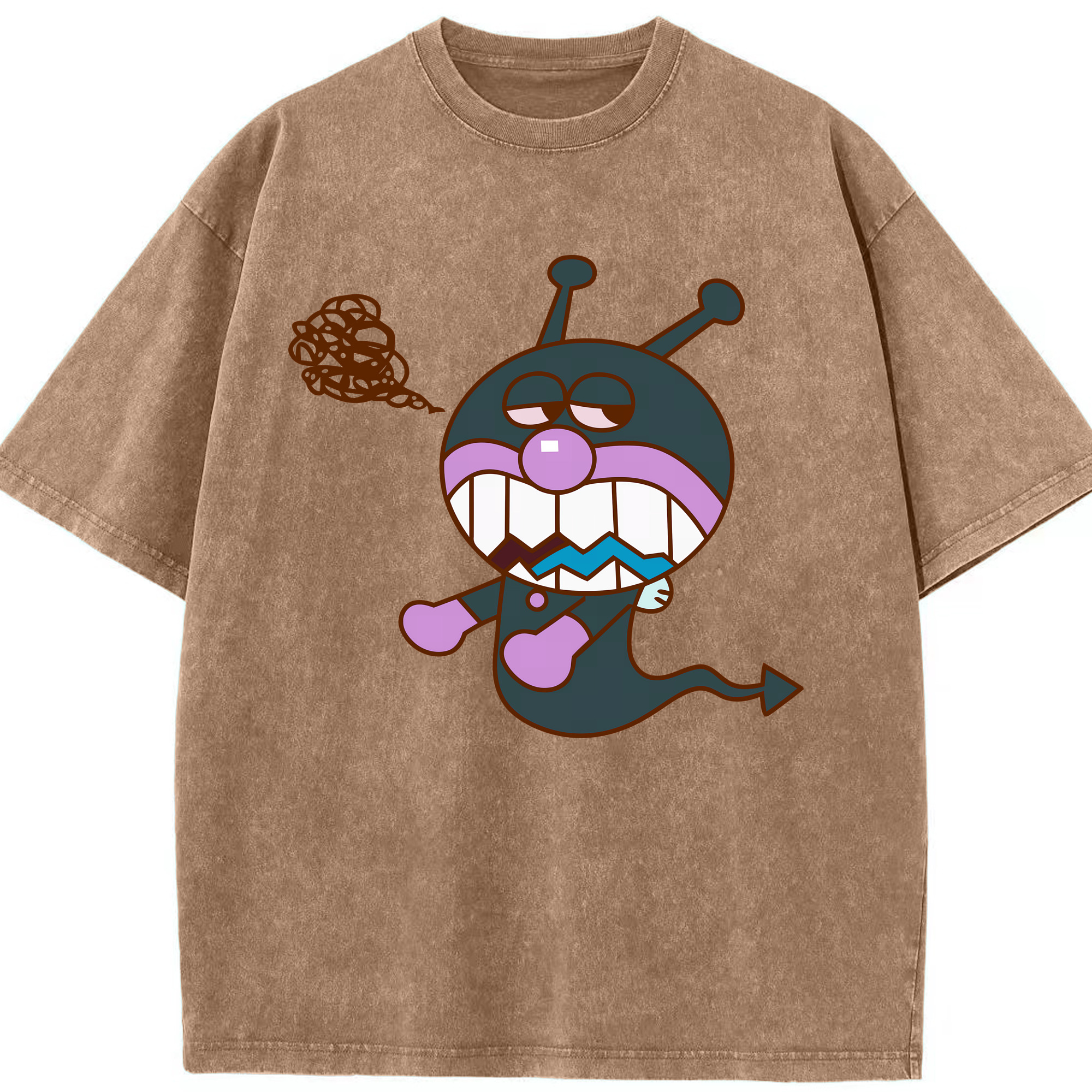 （画像用） アンパンマン Anpanman 綿100% ヴィンテージ風 半袖Tシャツ（フロントプリント）