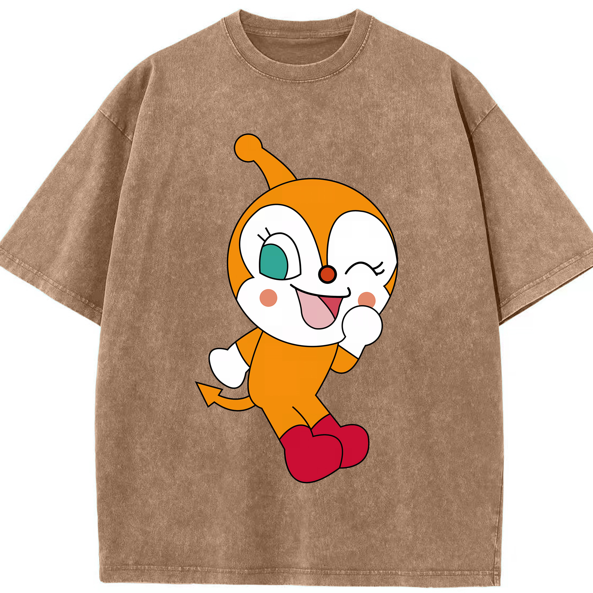 （画像用） アンパンマン Anpanman 綿100% ヴィンテージ風 半袖Tシャツ（フロントプリント）