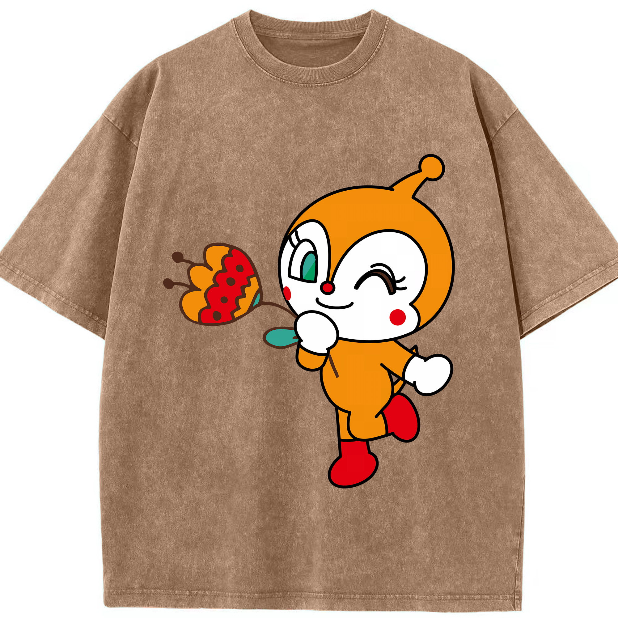（画像用） アンパンマン Anpanman 綿100% ヴィンテージ風 半袖Tシャツ（フロントプリント）