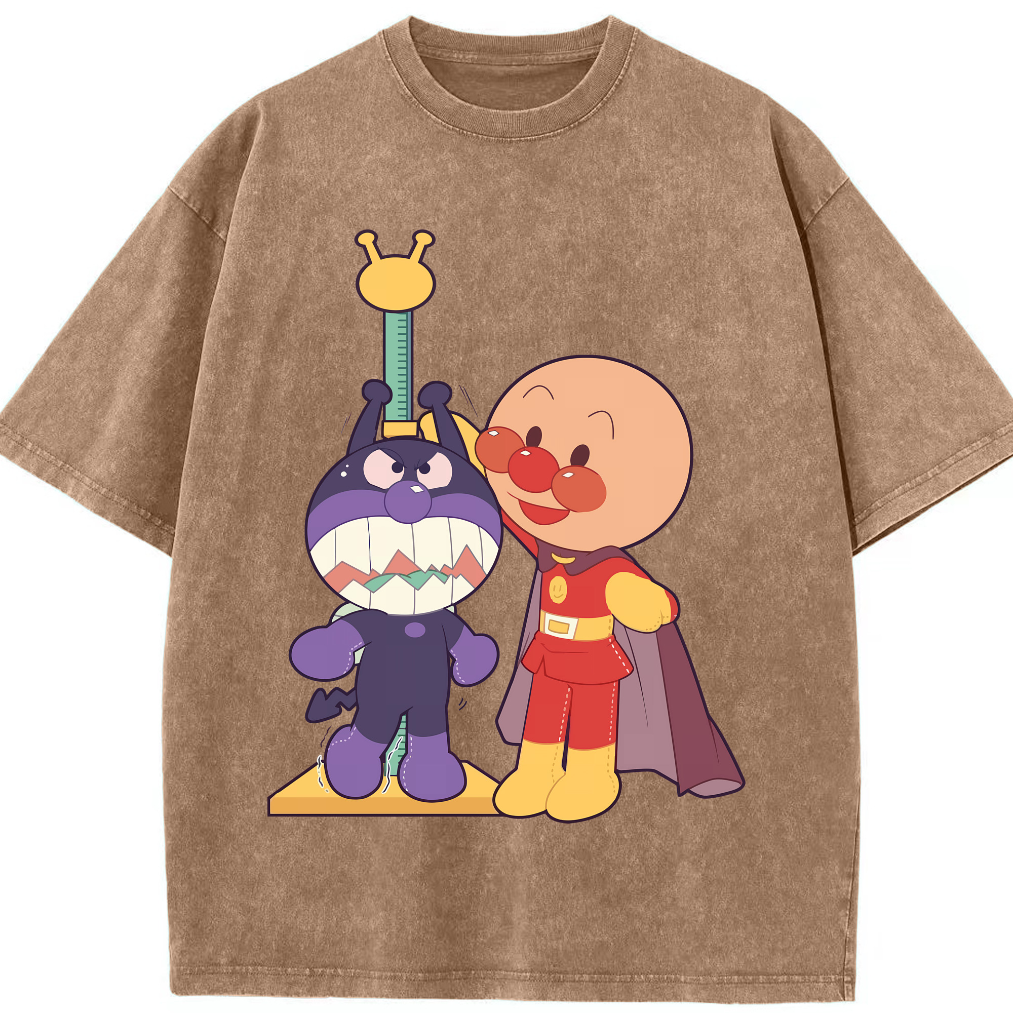 （画像用） アンパンマン Anpanman 綿100% ヴィンテージ風 半袖Tシャツ（フロントプリント）