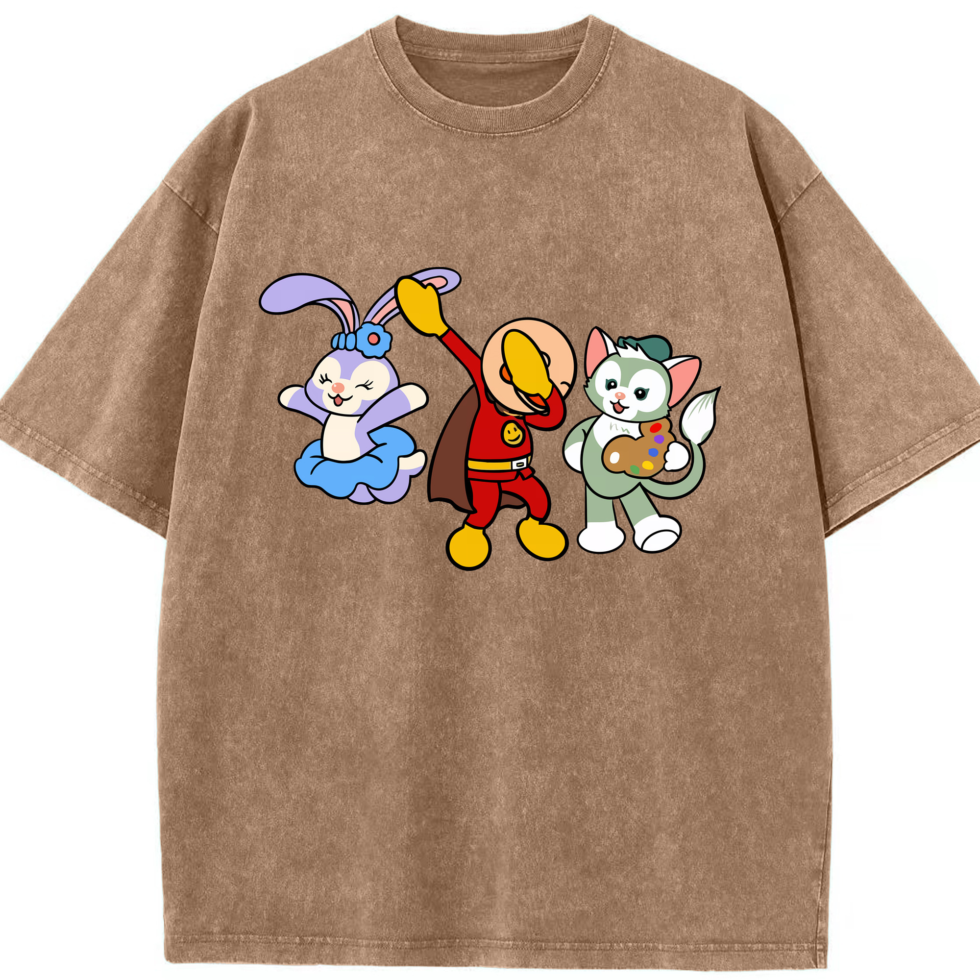 （画像用） アンパンマン Anpanman 綿100% ヴィンテージ風 半袖Tシャツ（フロントプリント）