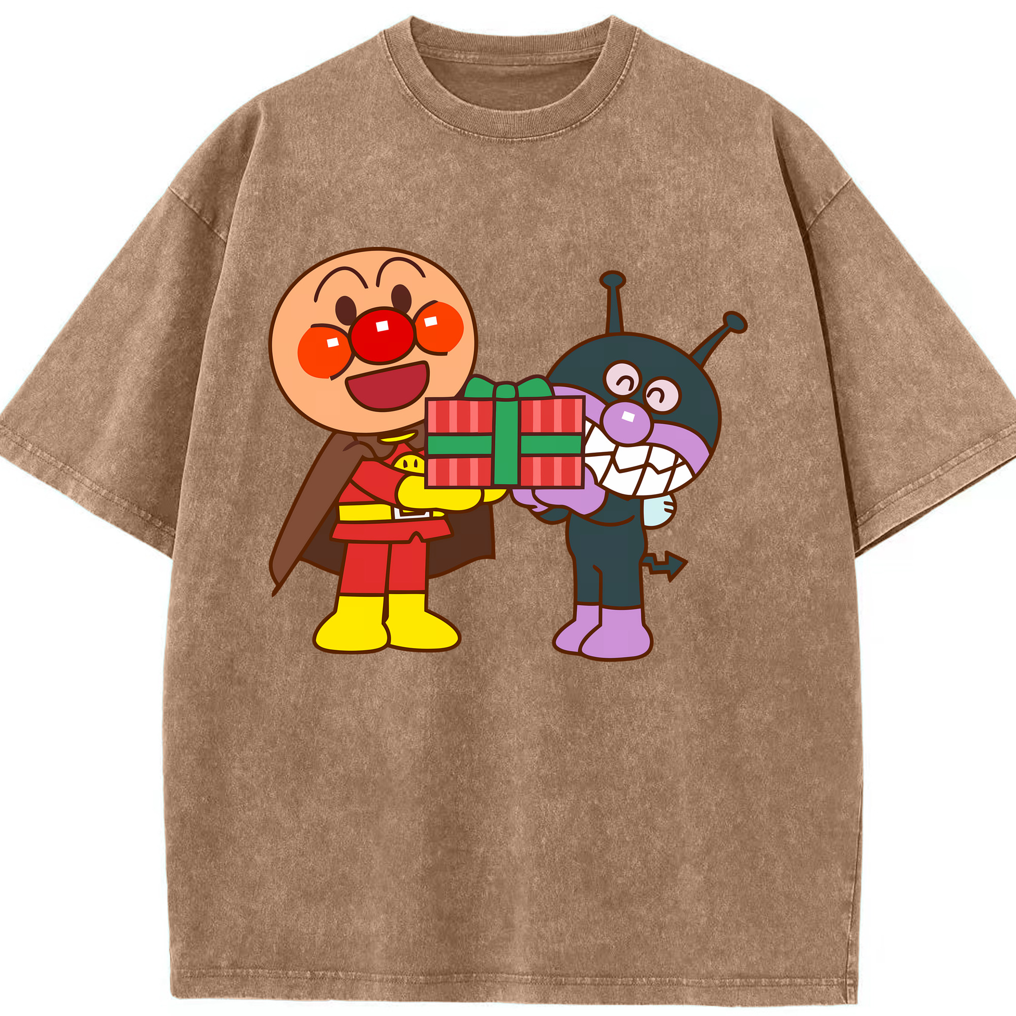 （画像用） アンパンマン Anpanman 綿100% ヴィンテージ風 半袖Tシャツ（フロントプリント）
