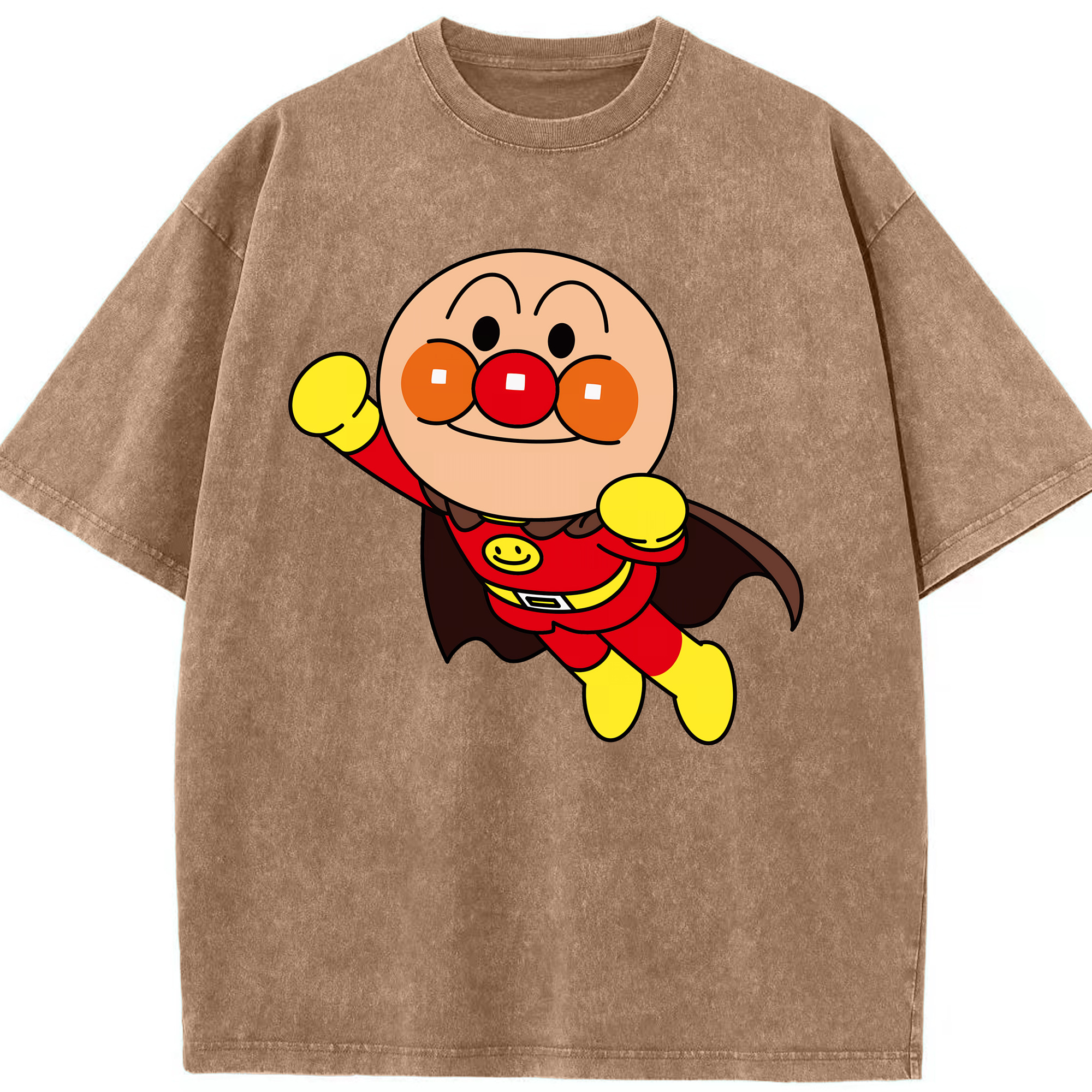 （画像用） アンパンマン Anpanman 綿100% ヴィンテージ風 半袖Tシャツ（フロントプリント）