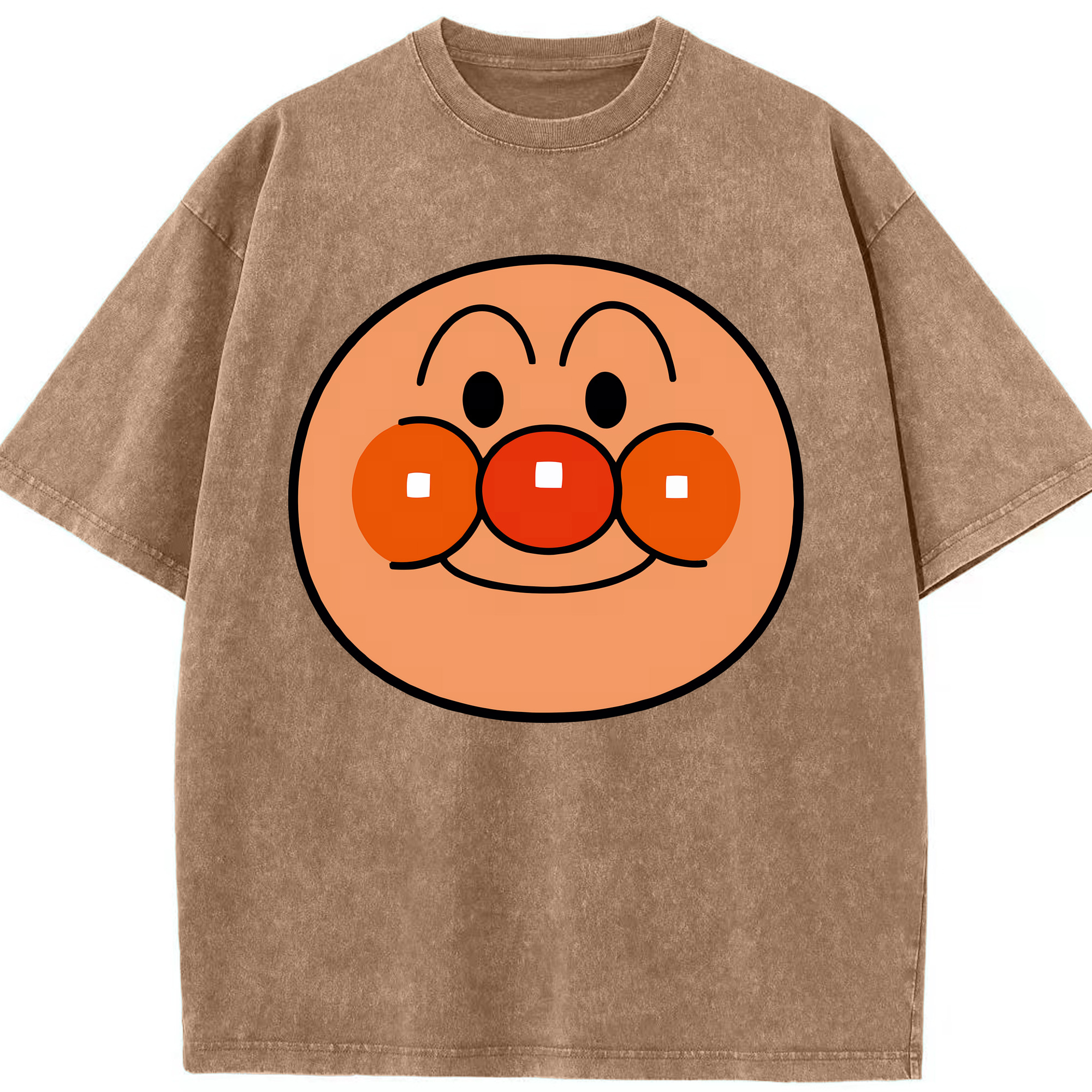 （画像用） アンパンマン Anpanman 綿100% ヴィンテージ風 半袖Tシャツ（フロントプリント）