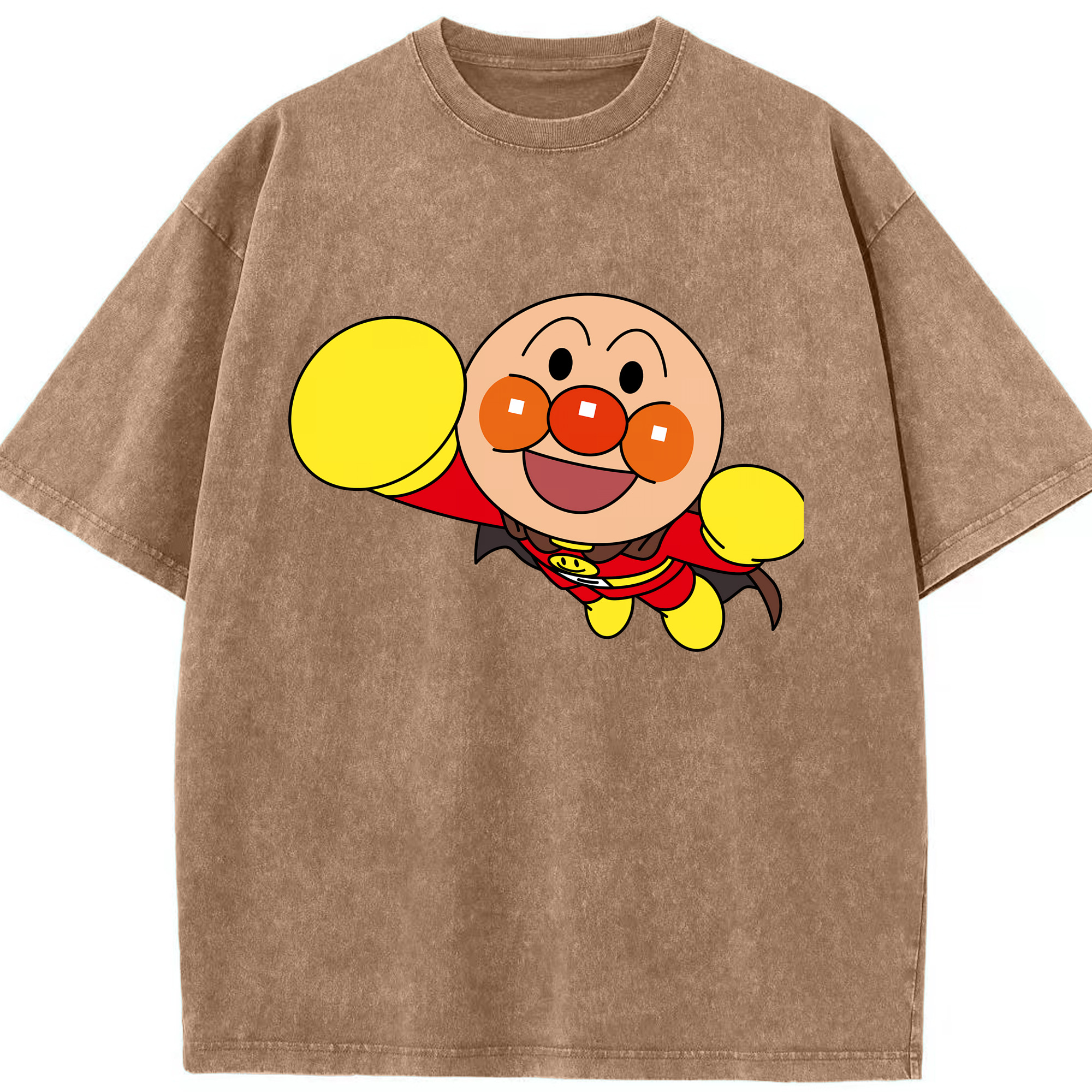 （画像用） アンパンマン Anpanman 綿100% ヴィンテージ風 半袖Tシャツ（フロントプリント）