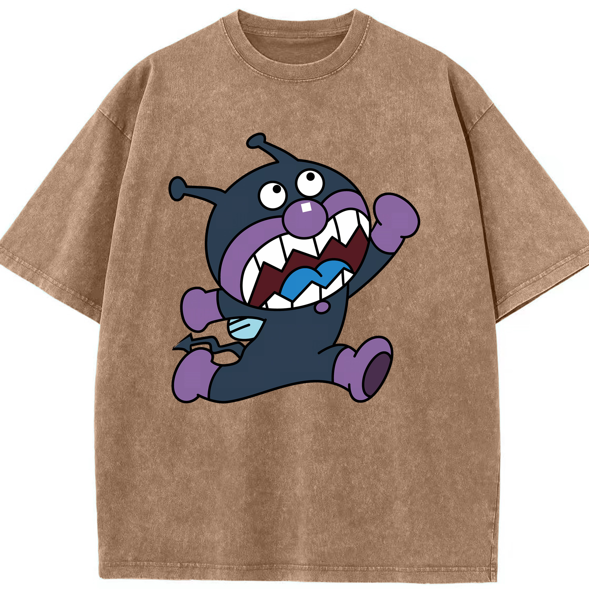 （画像用） アンパンマン Anpanman 綿100% ヴィンテージ風 半袖Tシャツ（フロントプリント）