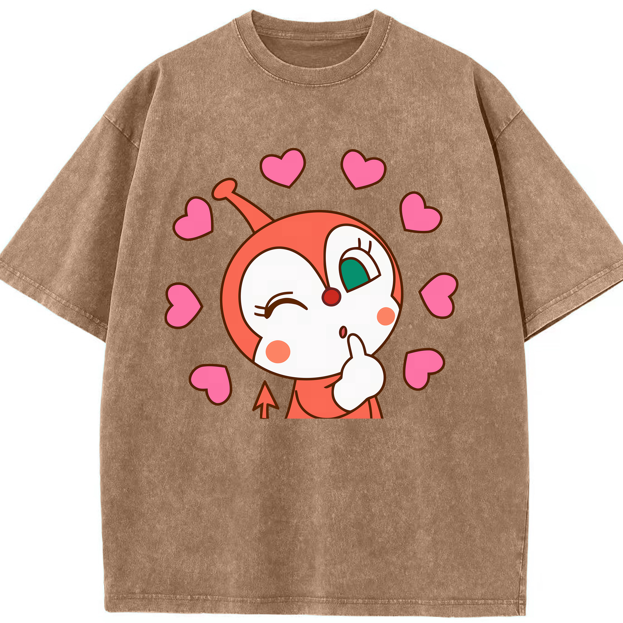 （画像用） アンパンマン Anpanman 綿100% ヴィンテージ風 半袖Tシャツ（フロントプリント）
