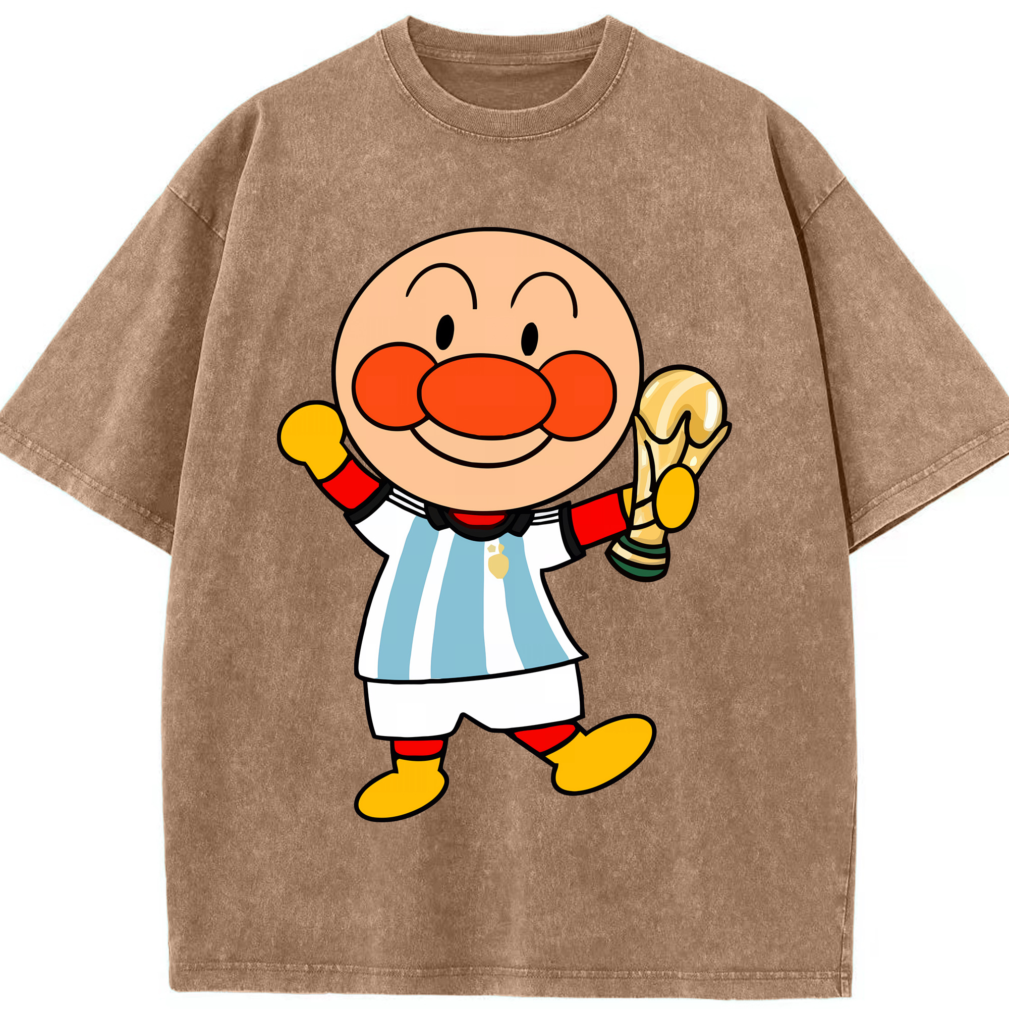 （画像用） アンパンマン Anpanman 綿100% ヴィンテージ風 半袖Tシャツ（フロントプリント）