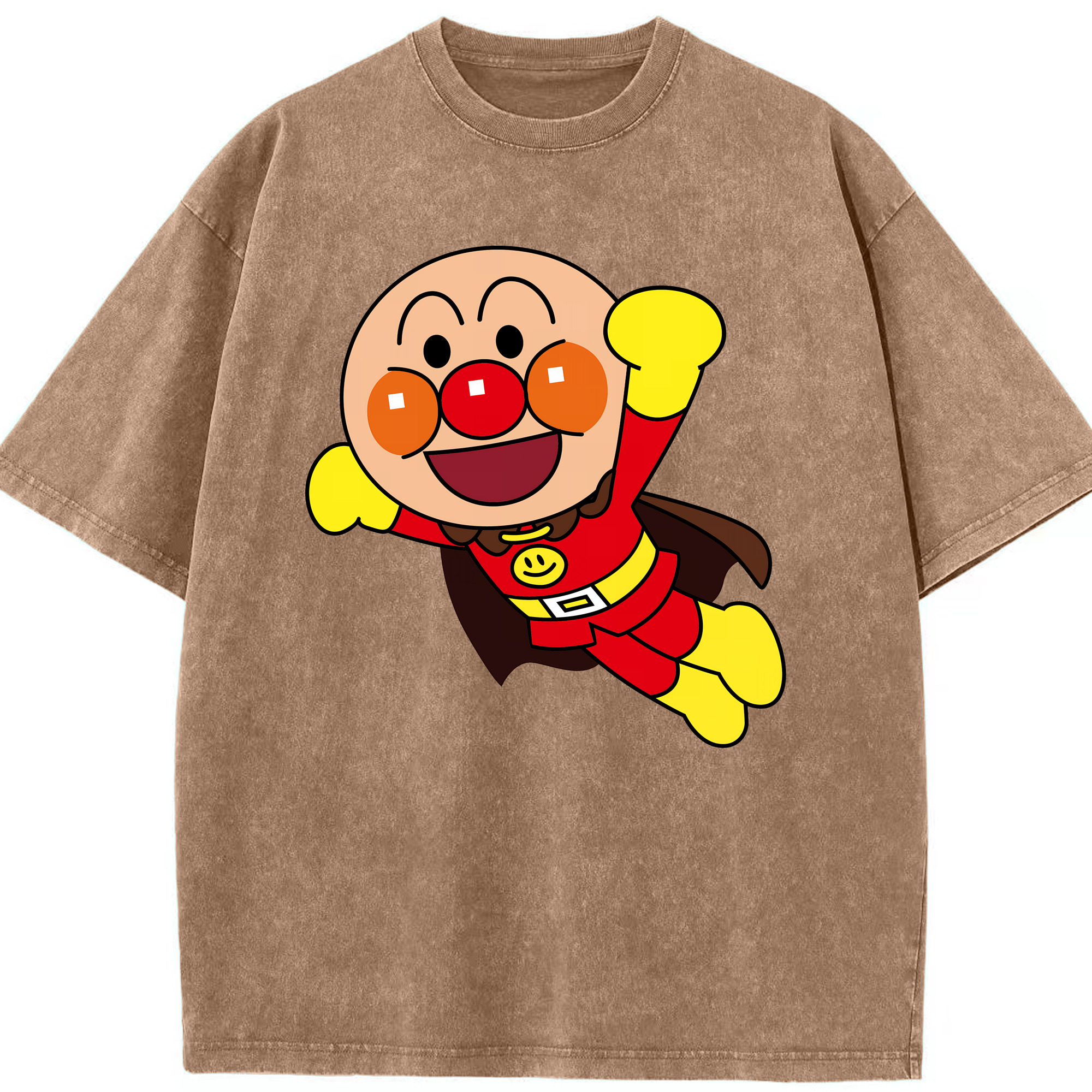 （画像用） アンパンマン Anpanman 綿100% ヴィンテージ風 半袖Tシャツ（フロントプリント）