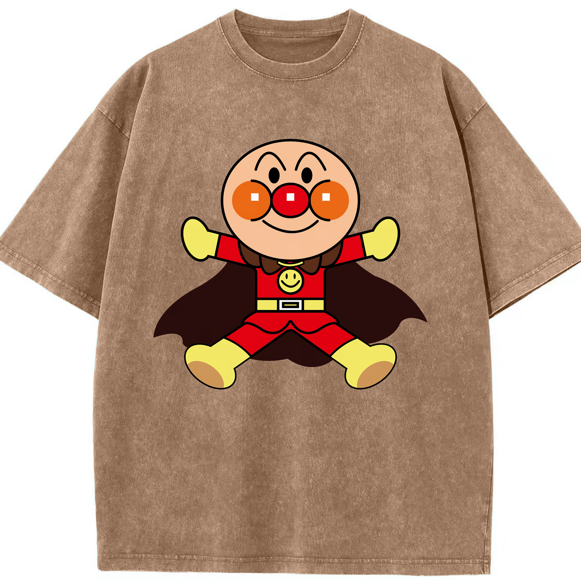 （画像用） アンパンマン Anpanman 綿100% ヴィンテージ風 半袖Tシャツ（フロントプリント）
